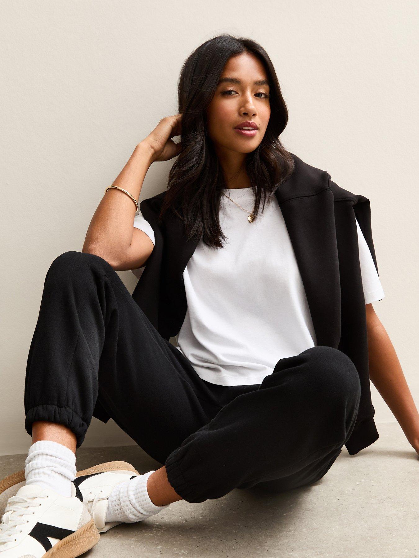 new-look-petite-jersey-cuffed-joggers-blackback