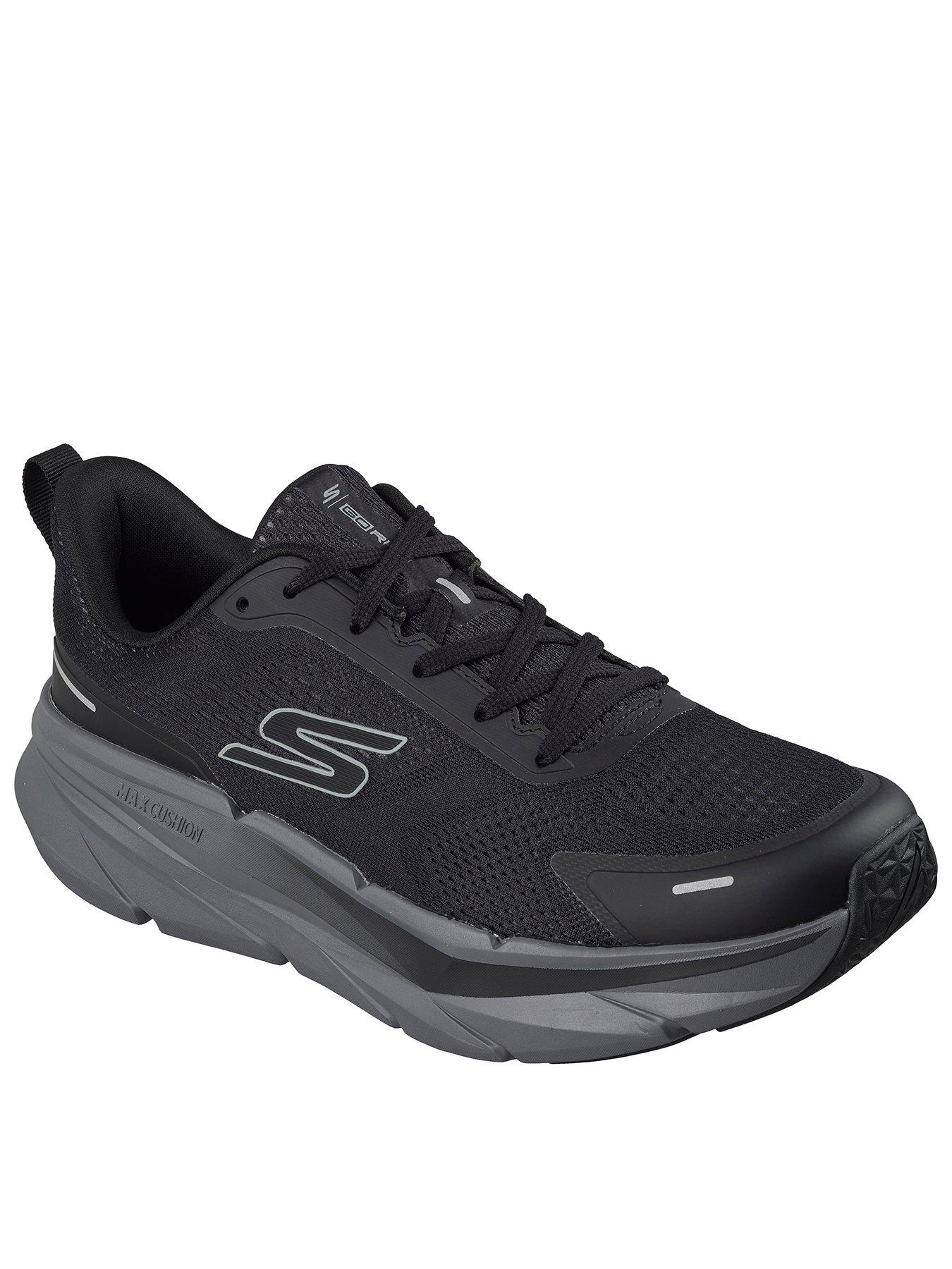 Skechers Men's Max Cushioning Premier 3 Engineered Mesh Trainers with Hotmelt Details - Black