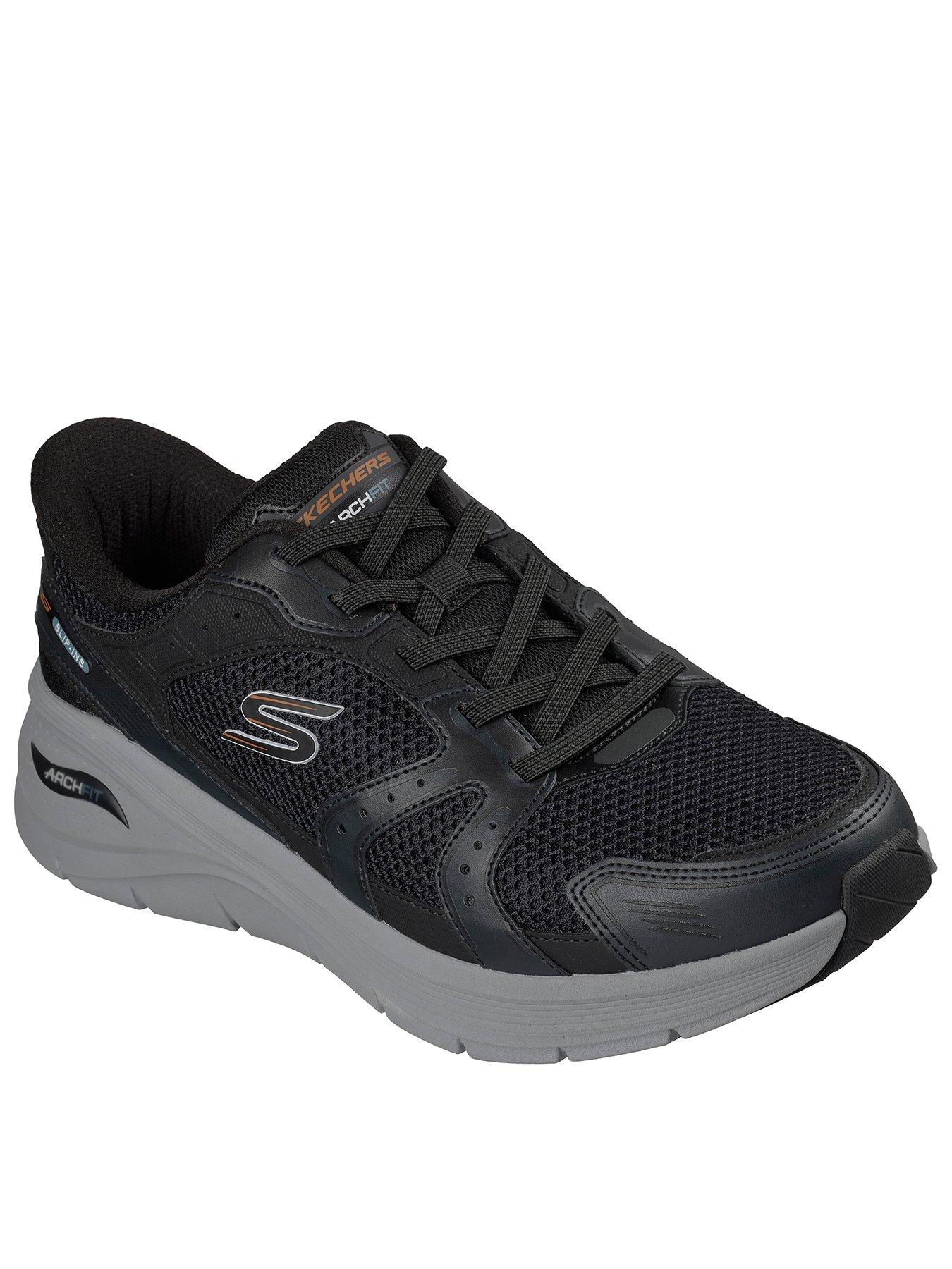 Skechers Arch Fit 30Slip-Ins Overlay Retro Walker Trainers - Black