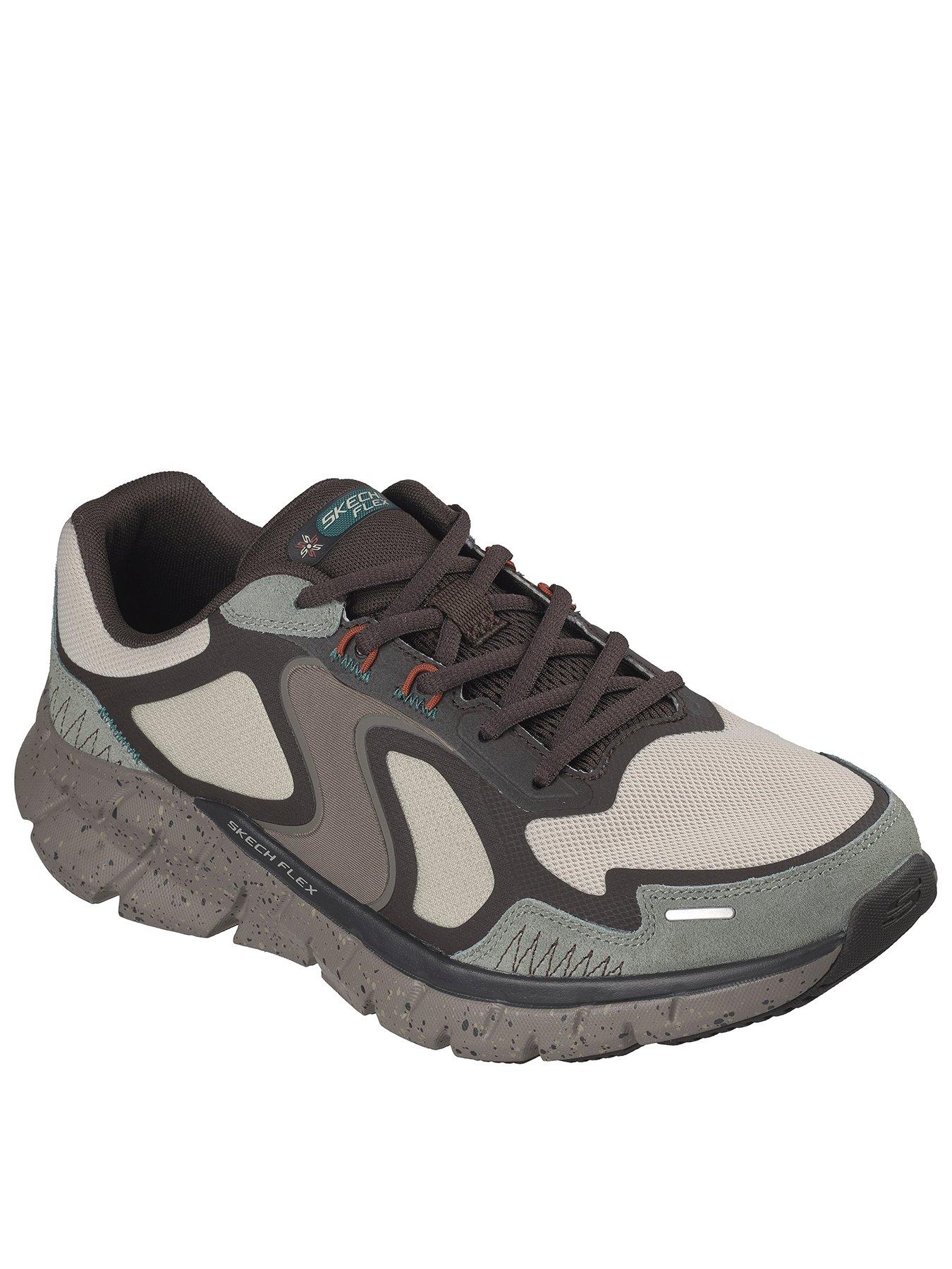 Image 1 of 6 of Skechers Men's Skech Flex 4 Oswan Mono Mesh Trainers with Microfiber Overlays - Natural