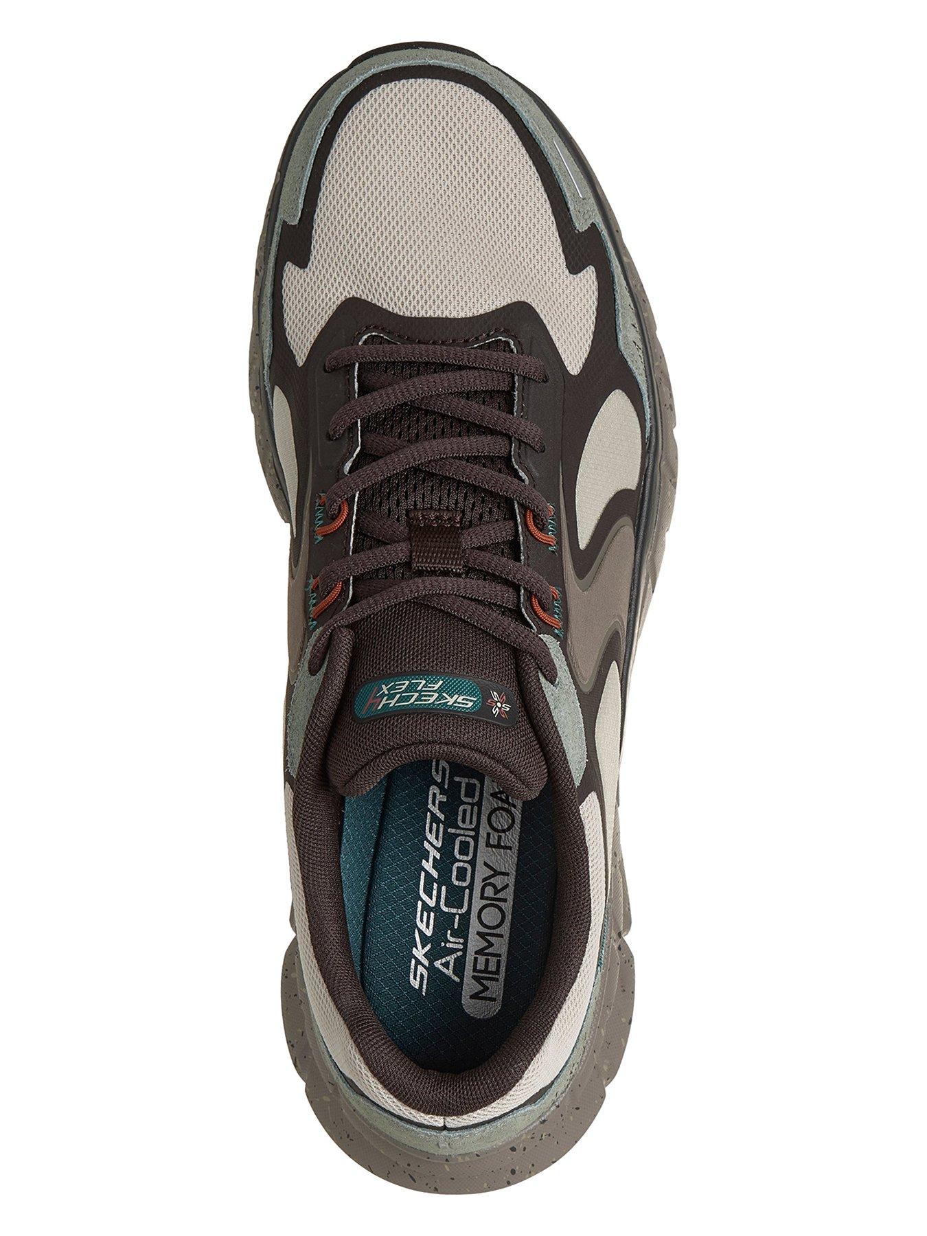 Image 3 of 6 of Skechers Men's Skech Flex 4 Oswan Mono Mesh Trainers with Microfiber Overlays - Natural