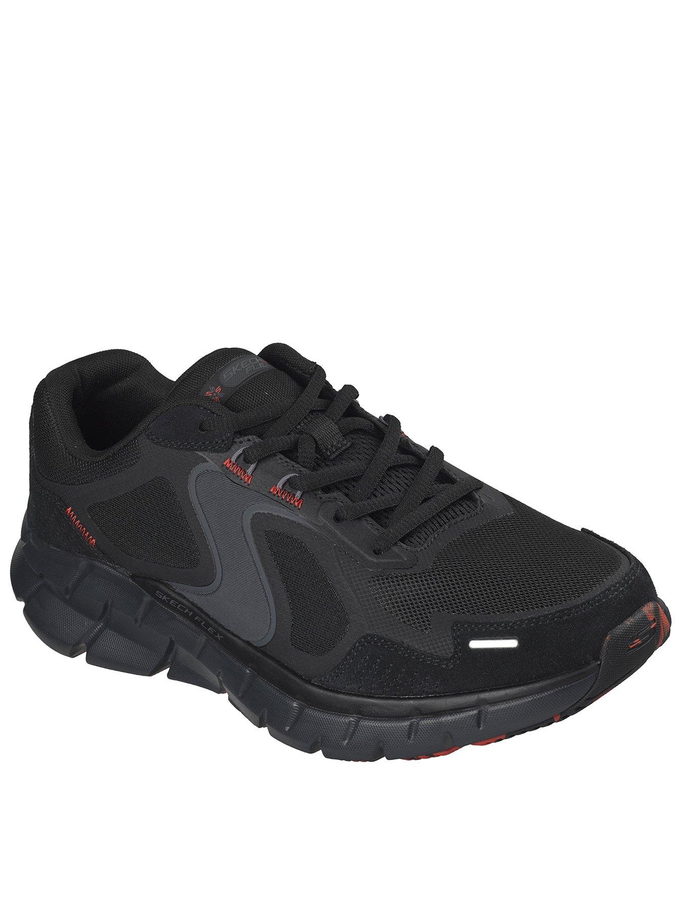 Image 1 of 2 of Skechers Men's Skech Flex 4 Oswan Mono Mesh Trainers with Microfiber Overlays - Black