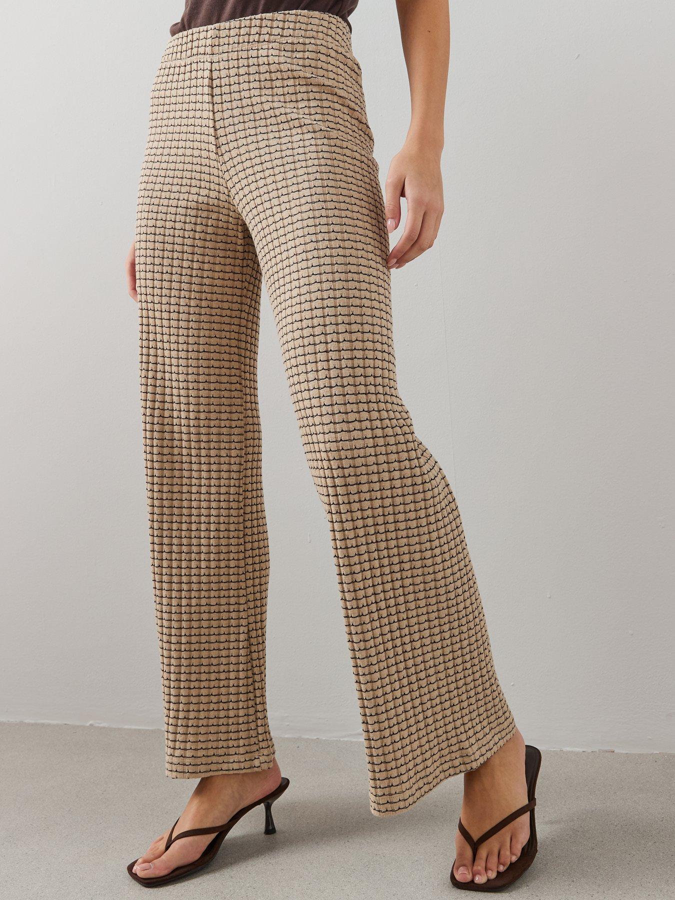 Image 3 of 6 of The Very Collection Textured Wide Leg Trouser