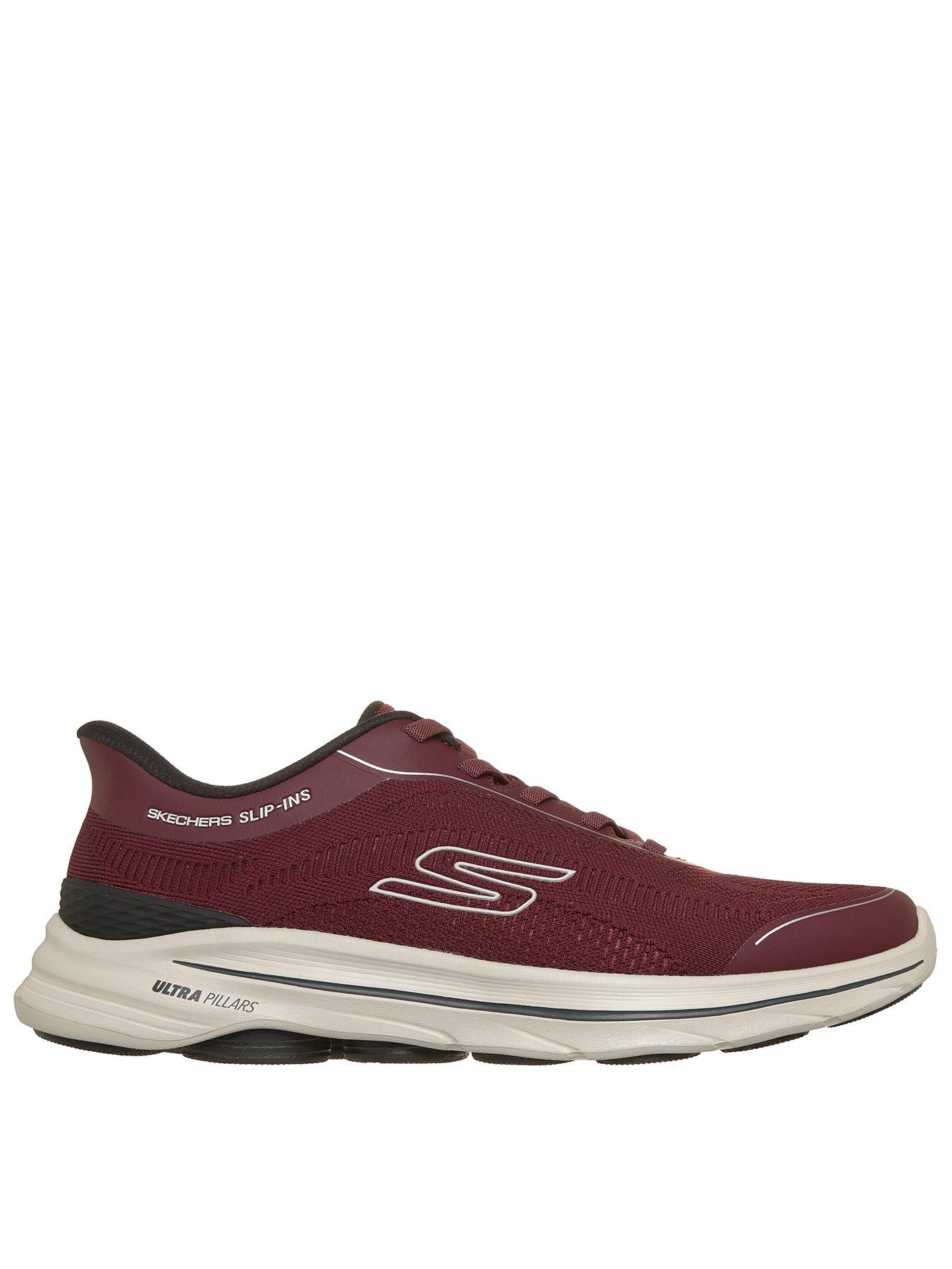 Skechers Go Walk 8 Slip-Ins - Engineered Monomesh Bungee - Dark Red