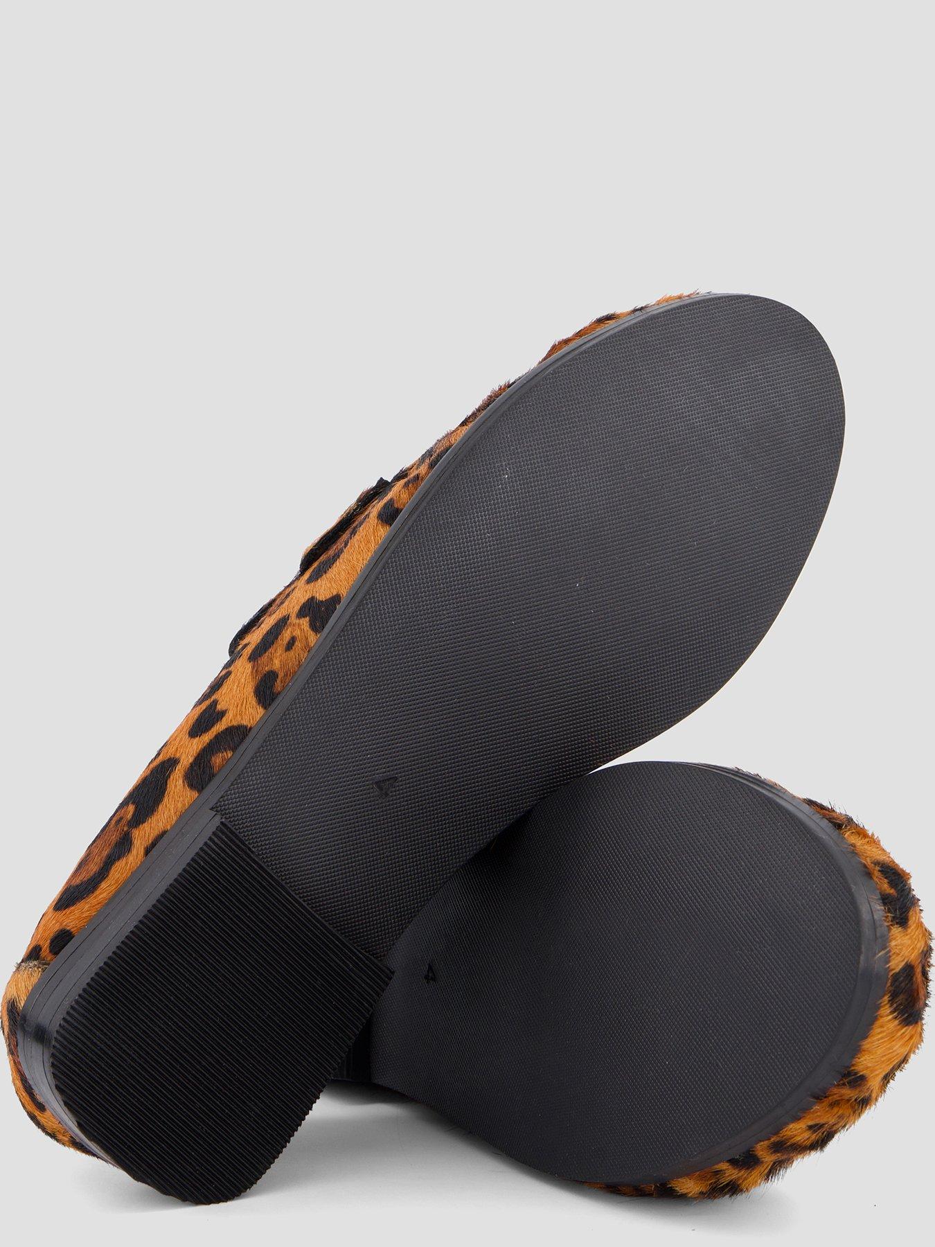 Image 4 of 7 of The Very Collection Wide Fit Leather Penny Loafer - Brown