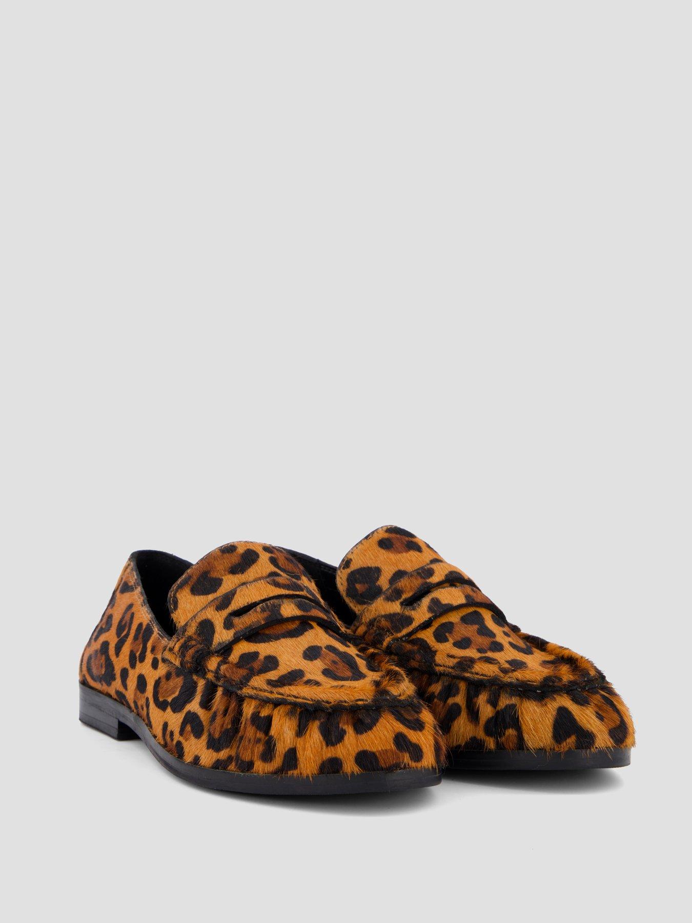 Image 6 of 7 of The Very Collection Wide Fit Leather Penny Loafer - Brown