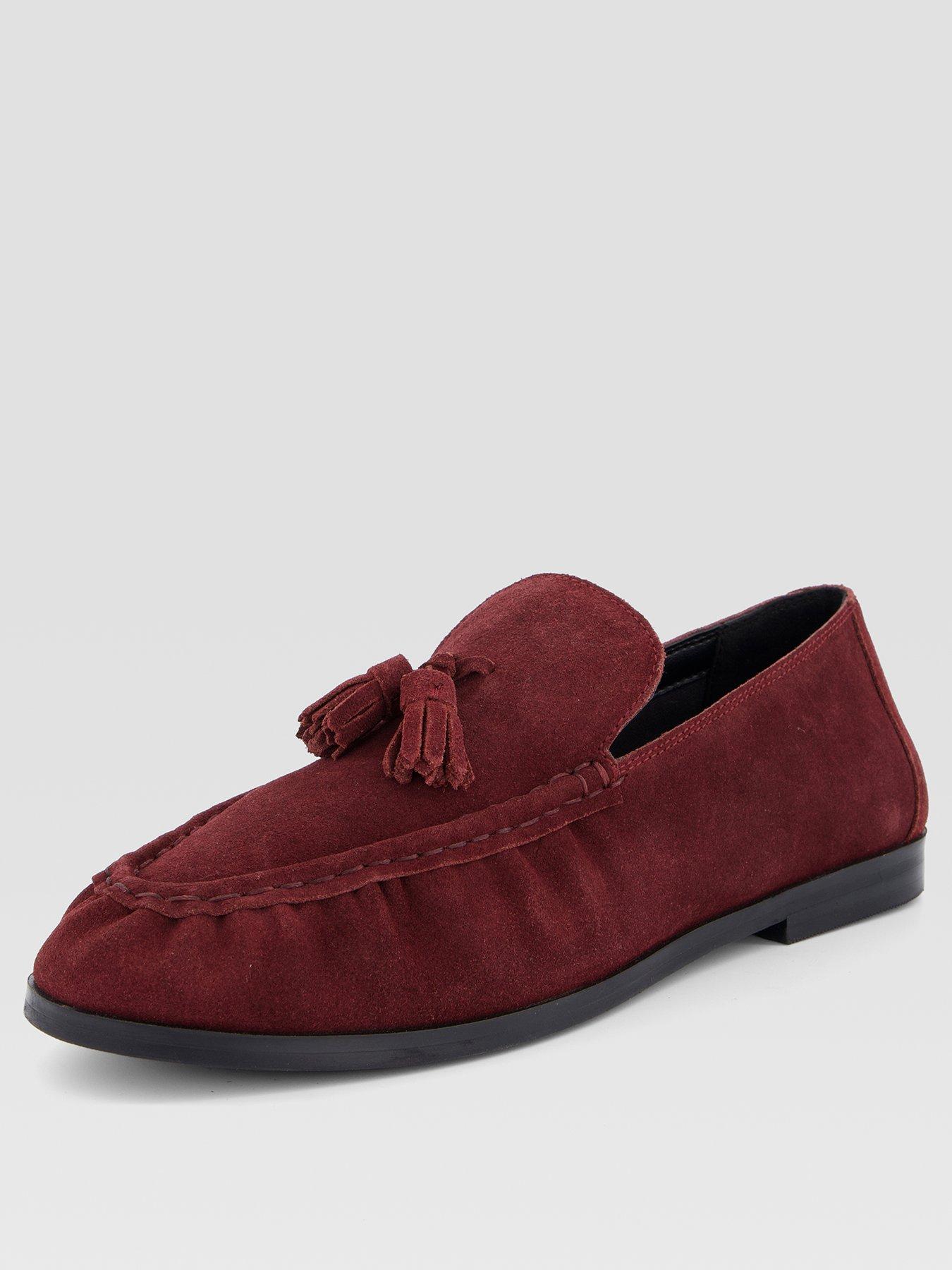 Image 2 of 7 of The Very Collection Leather Tassel Loafer - Burgundy