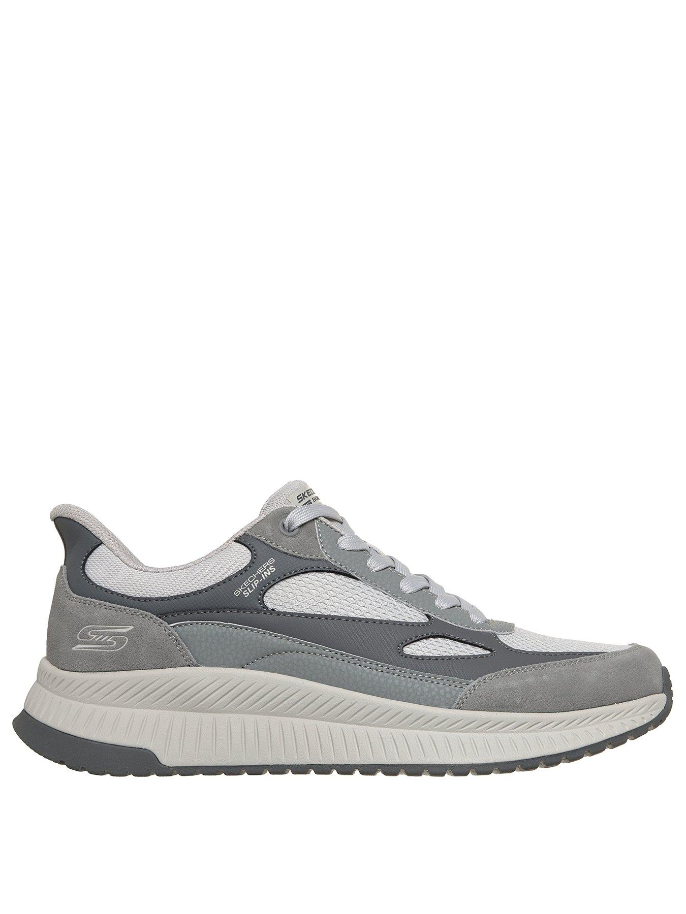 Image 2 of 6 of Skechers Slip-On Lace Trainers - Grey