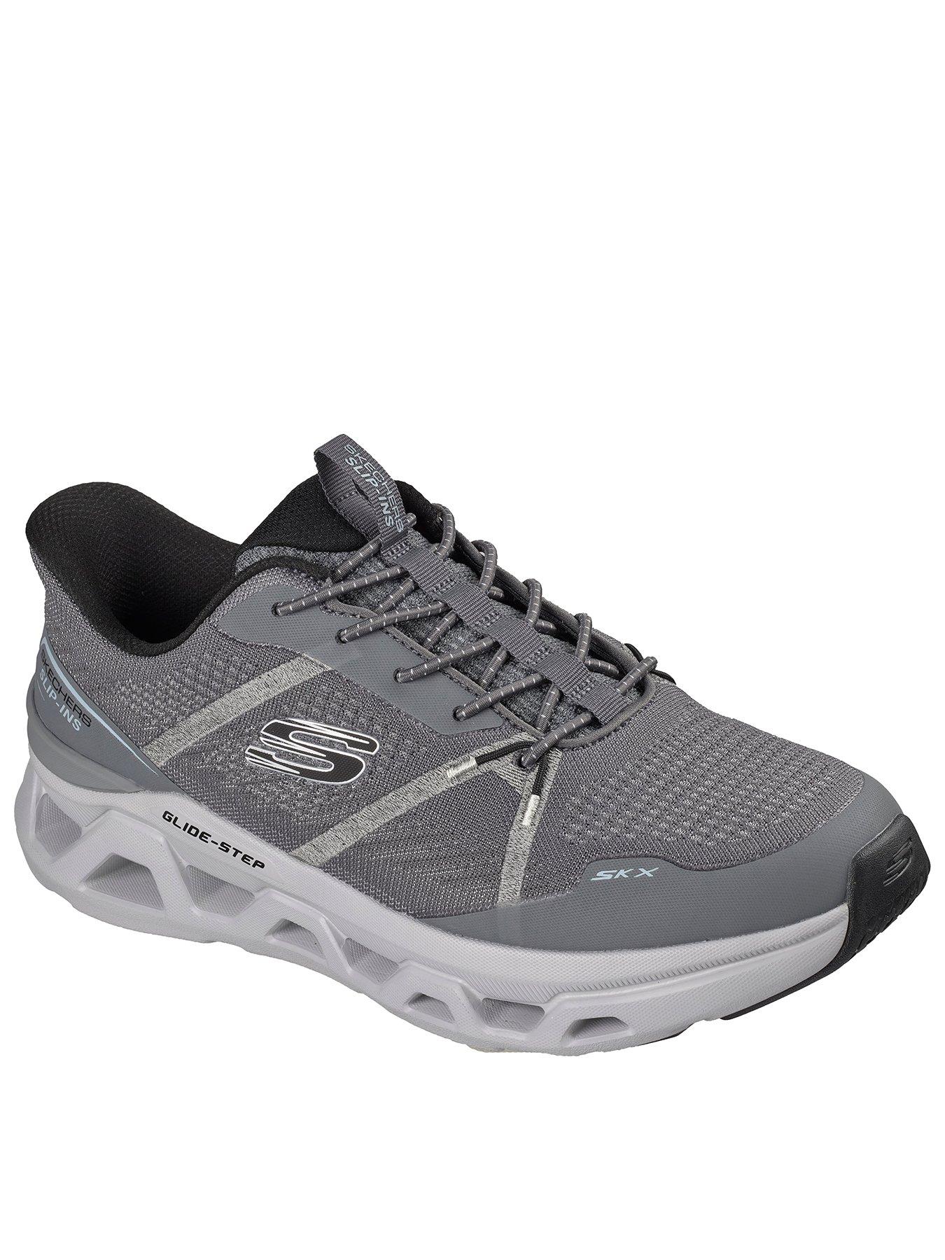 Skechers Glide-Step Altusslip-Ins Engineered Jacquard Bungee Slip On Trainers - Grey