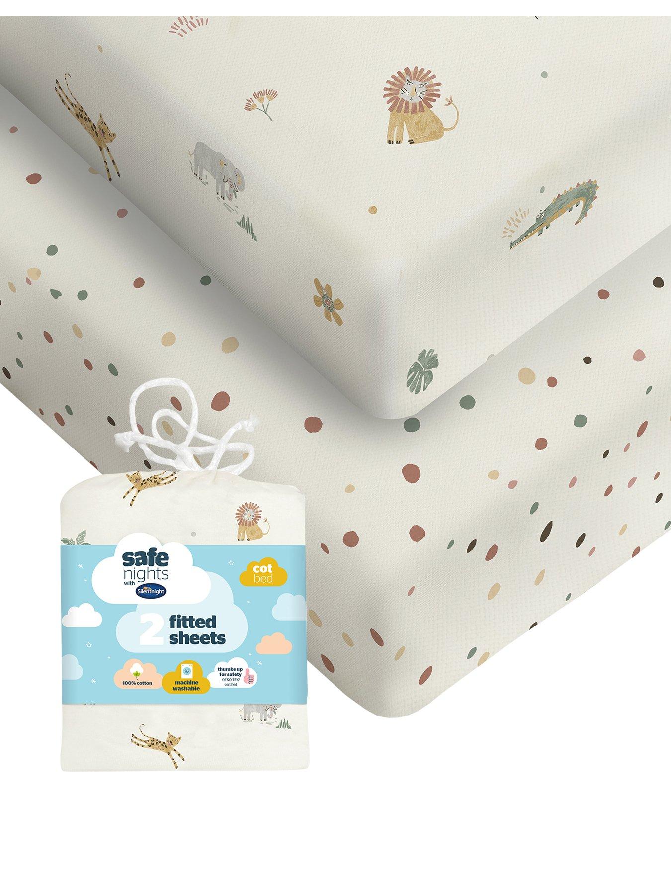 silentnight-safe-nights-fitted-sheet-cot-bed-safari-2-packfront