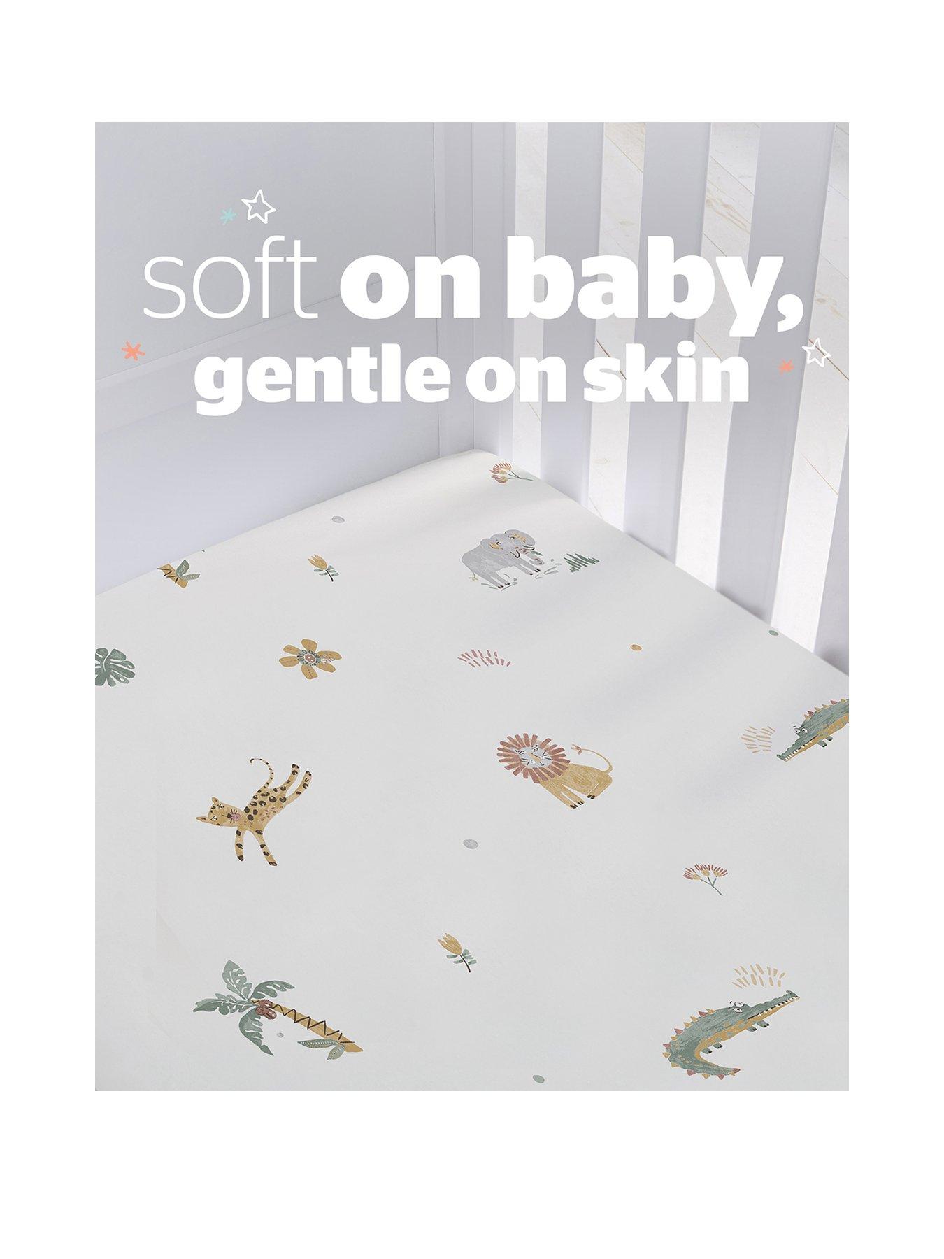 Image 2 of 7 of Silentnight Silentnight Safe Nights Fitted Sheet - Crib - Safari - 2 Pack