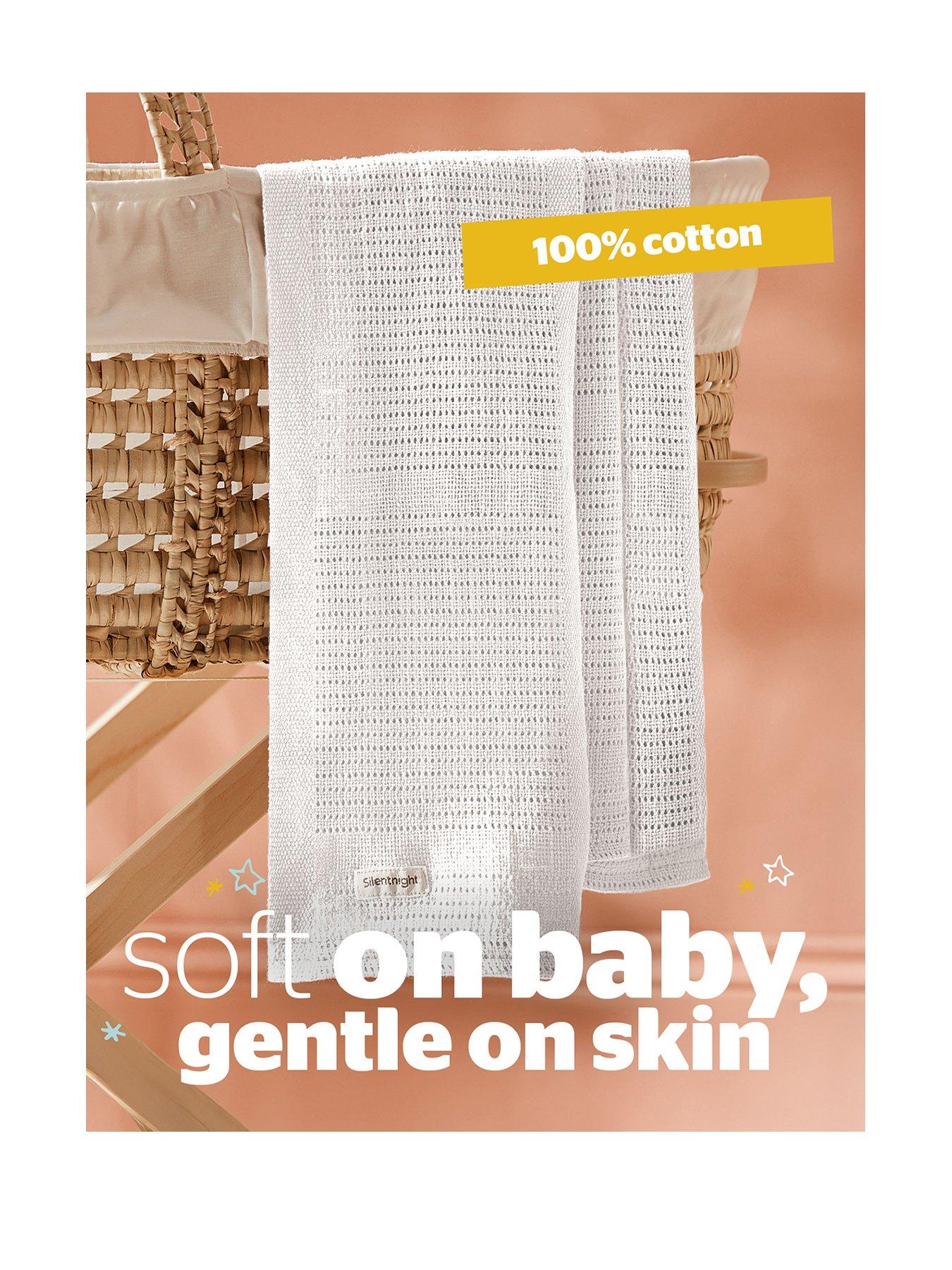 Image 2 of 7 of Silentnight Silentnight Safe Nights Cellular Blanket - White - 2 Pack