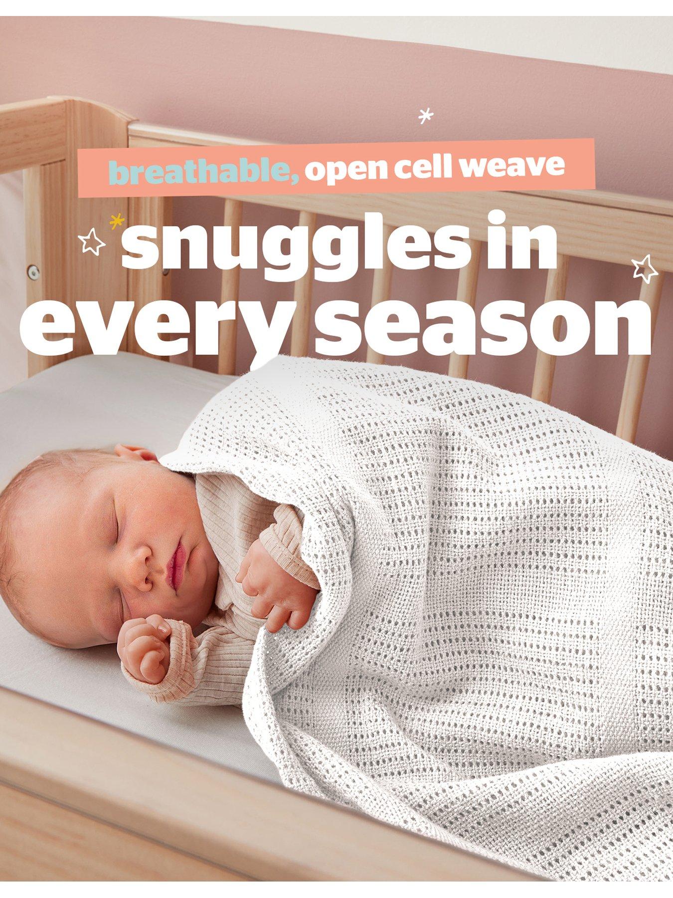 Image 3 of 7 of Silentnight Silentnight Safe Nights Cellular Blanket - White - 2 Pack