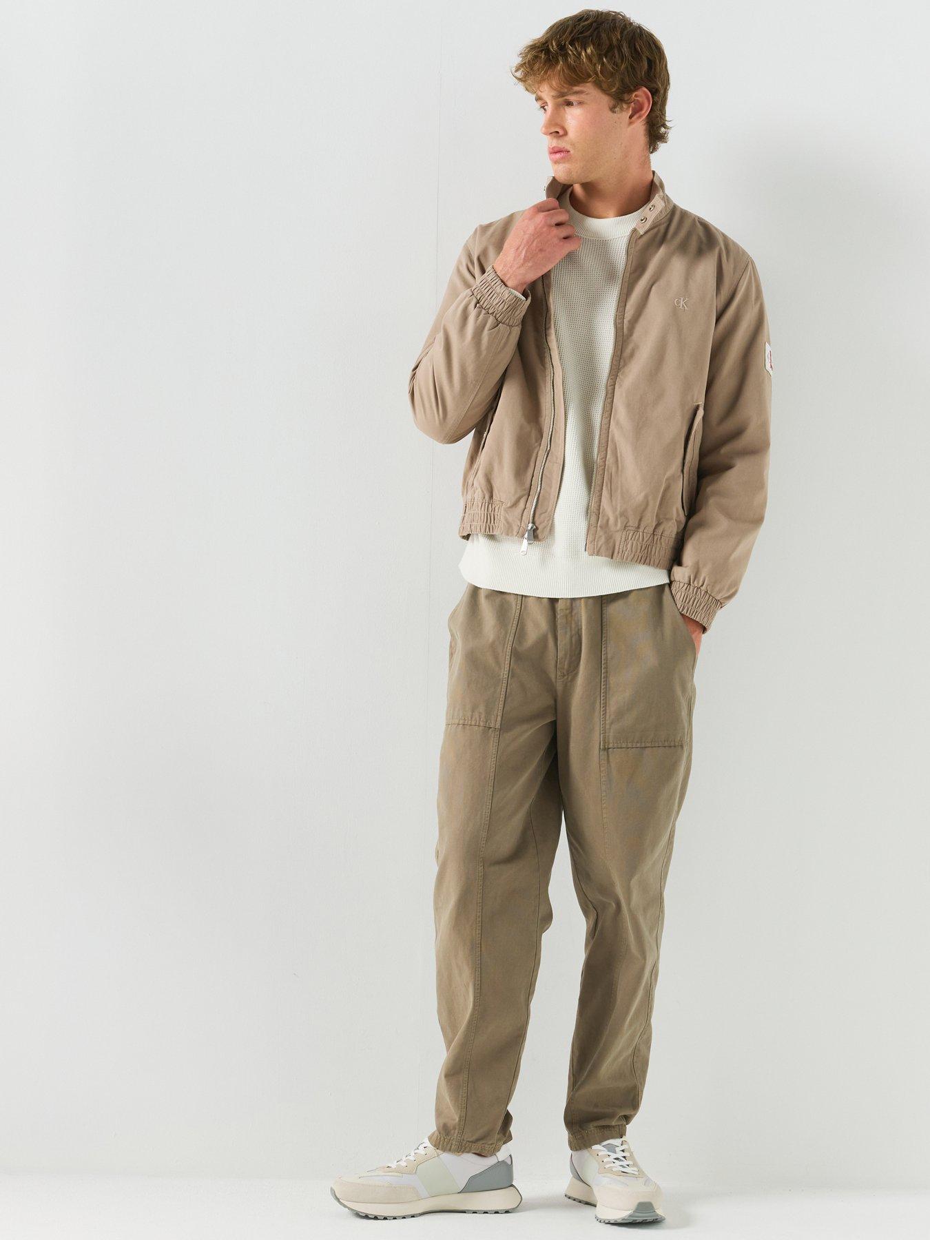 Image 3 of 6 of Calvin Klein Jeans Cotton Harrington Jacket - Cream