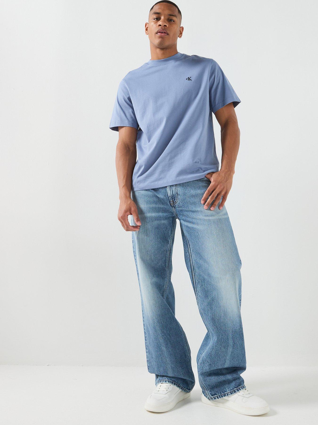 Image 3 of 5 of Calvin Klein Jeans Easy Monogram T-shirt - Light Blue
