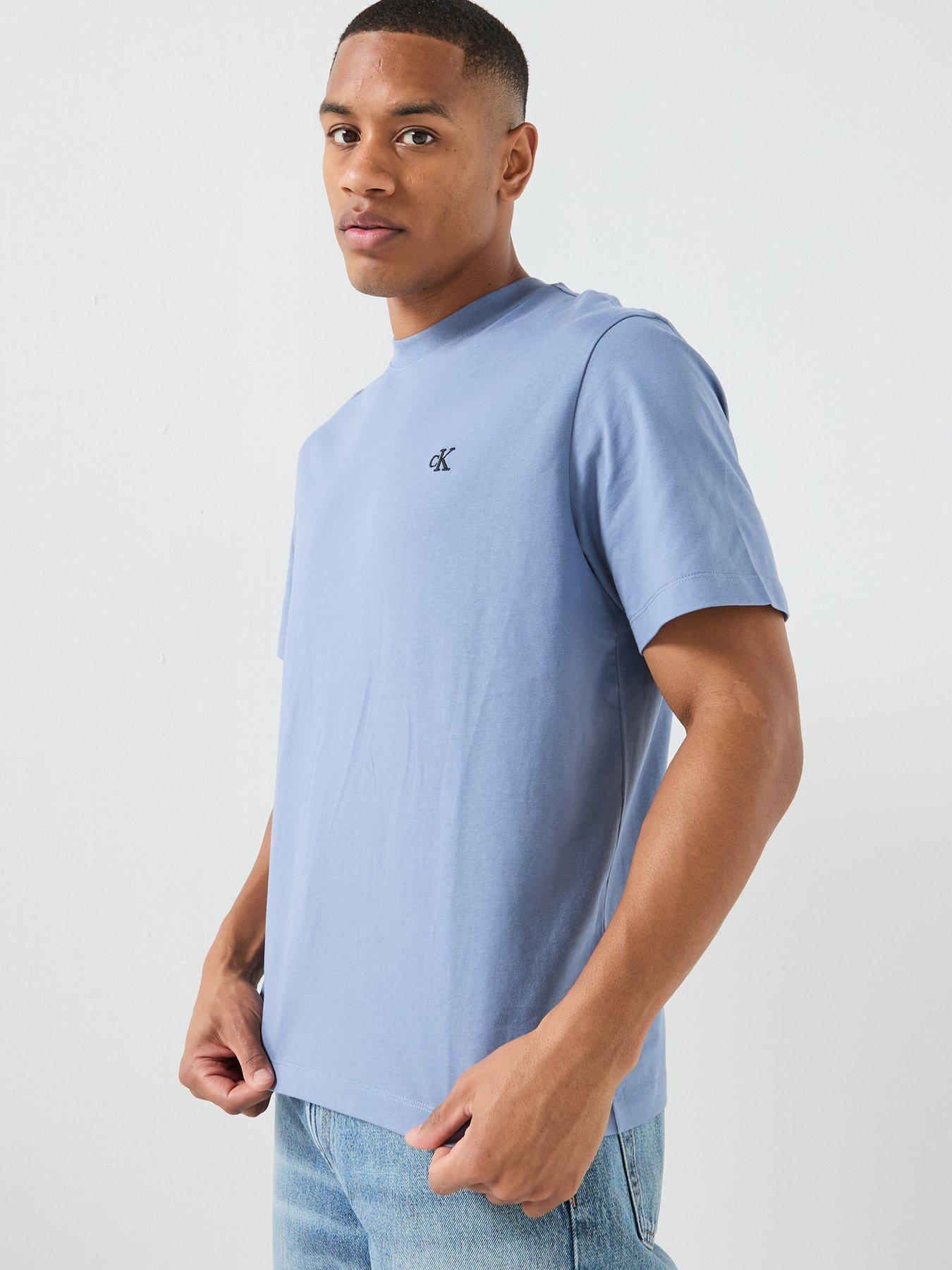 Image 5 of 5 of Calvin Klein Jeans Easy Monogram T-shirt - Light Blue