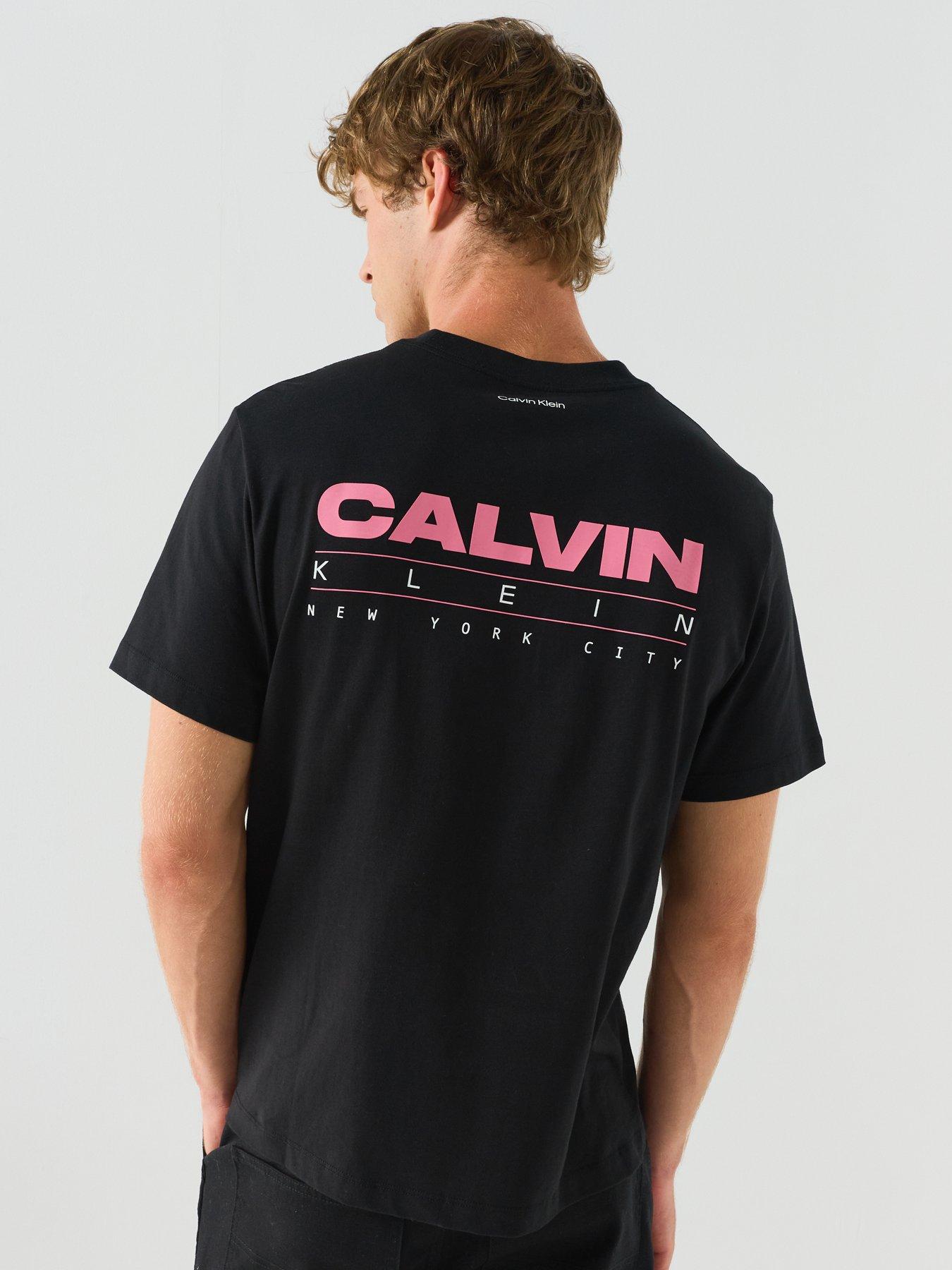 Image 2 of 6 of Calvin Klein Jeans Disc Stack Back Graphic T-Shirt - Black