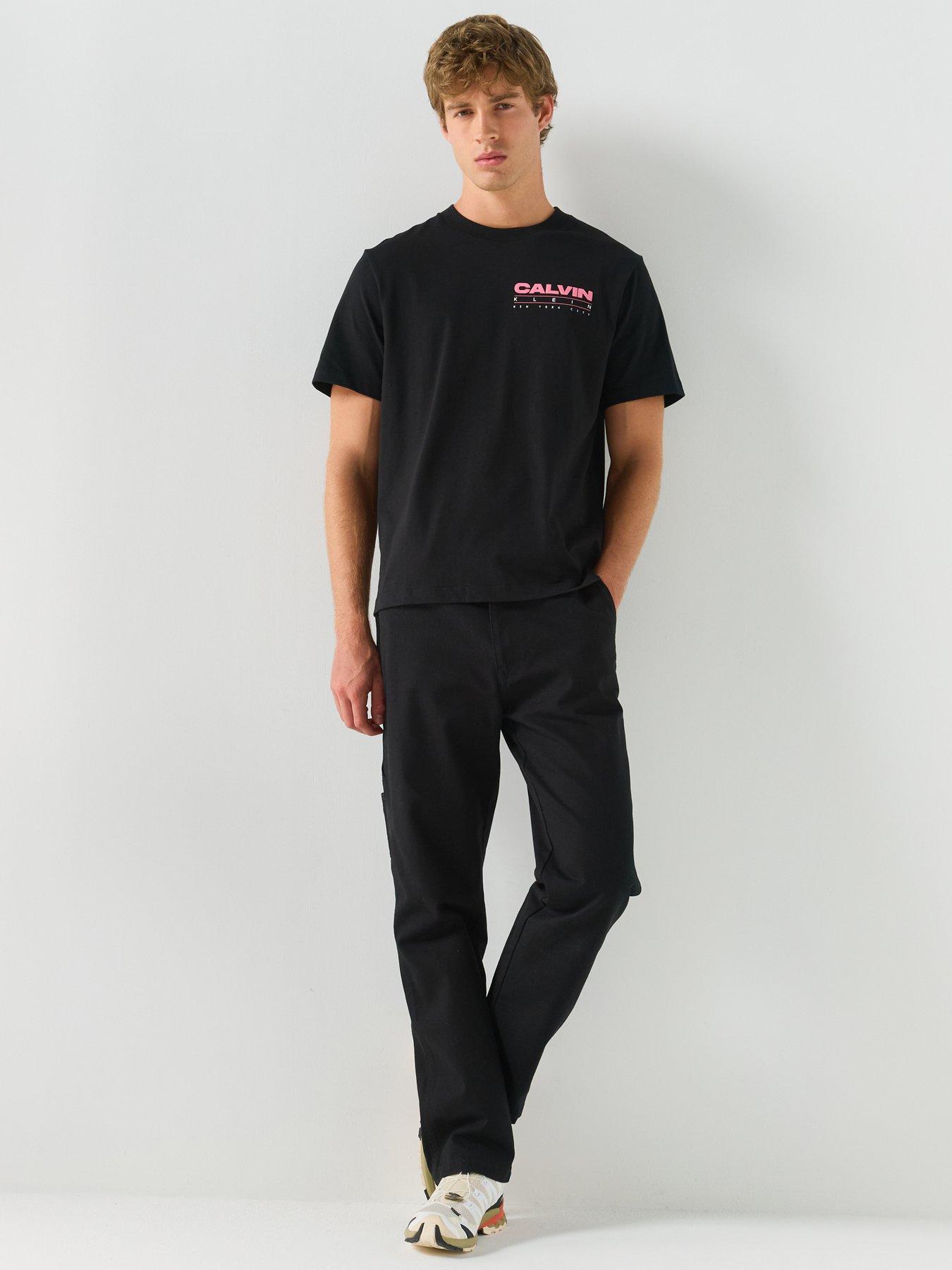 Image 3 of 6 of Calvin Klein Jeans Disc Stack Back Graphic T-Shirt - Black