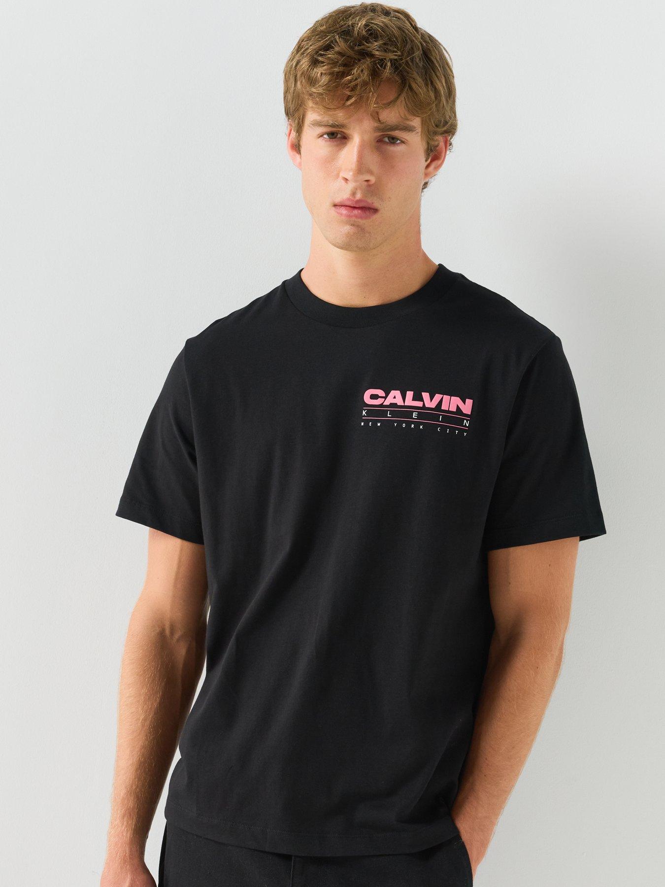 Image 5 of 6 of Calvin Klein Jeans Disc Stack Back Graphic T-Shirt - Black