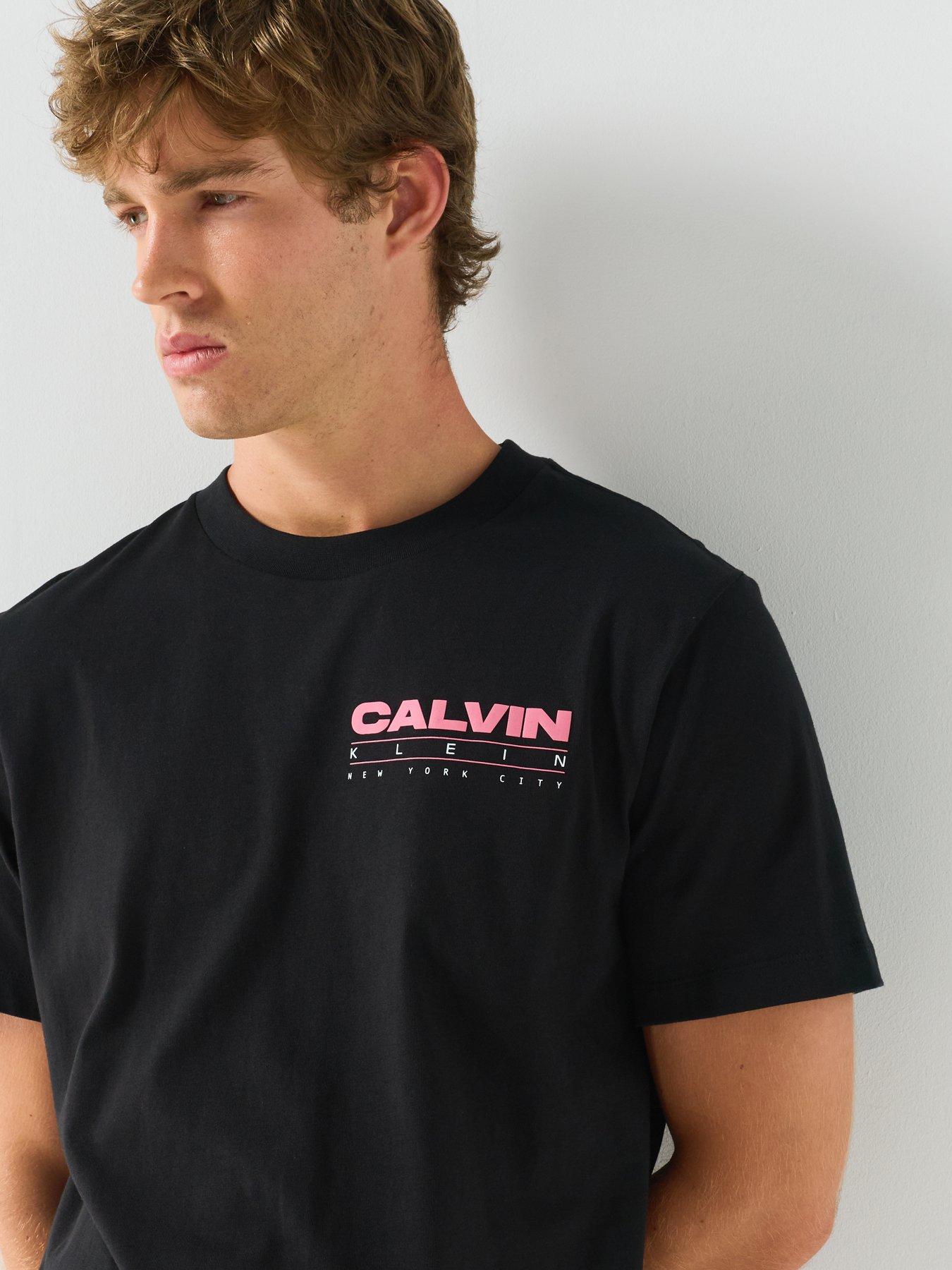Image 6 of 6 of Calvin Klein Jeans Disc Stack Back Graphic T-Shirt - Black