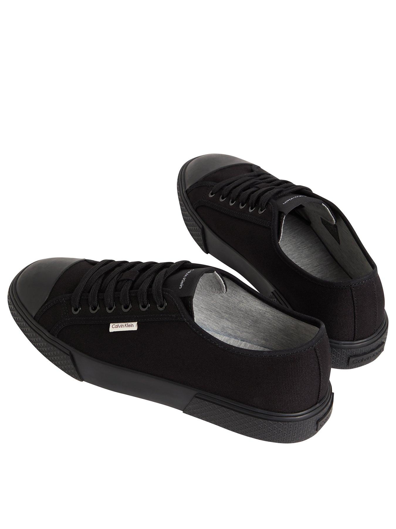 Image 2 of 3 of Calvin Klein Vulcanised Canvas Lace Up Trainers - Black