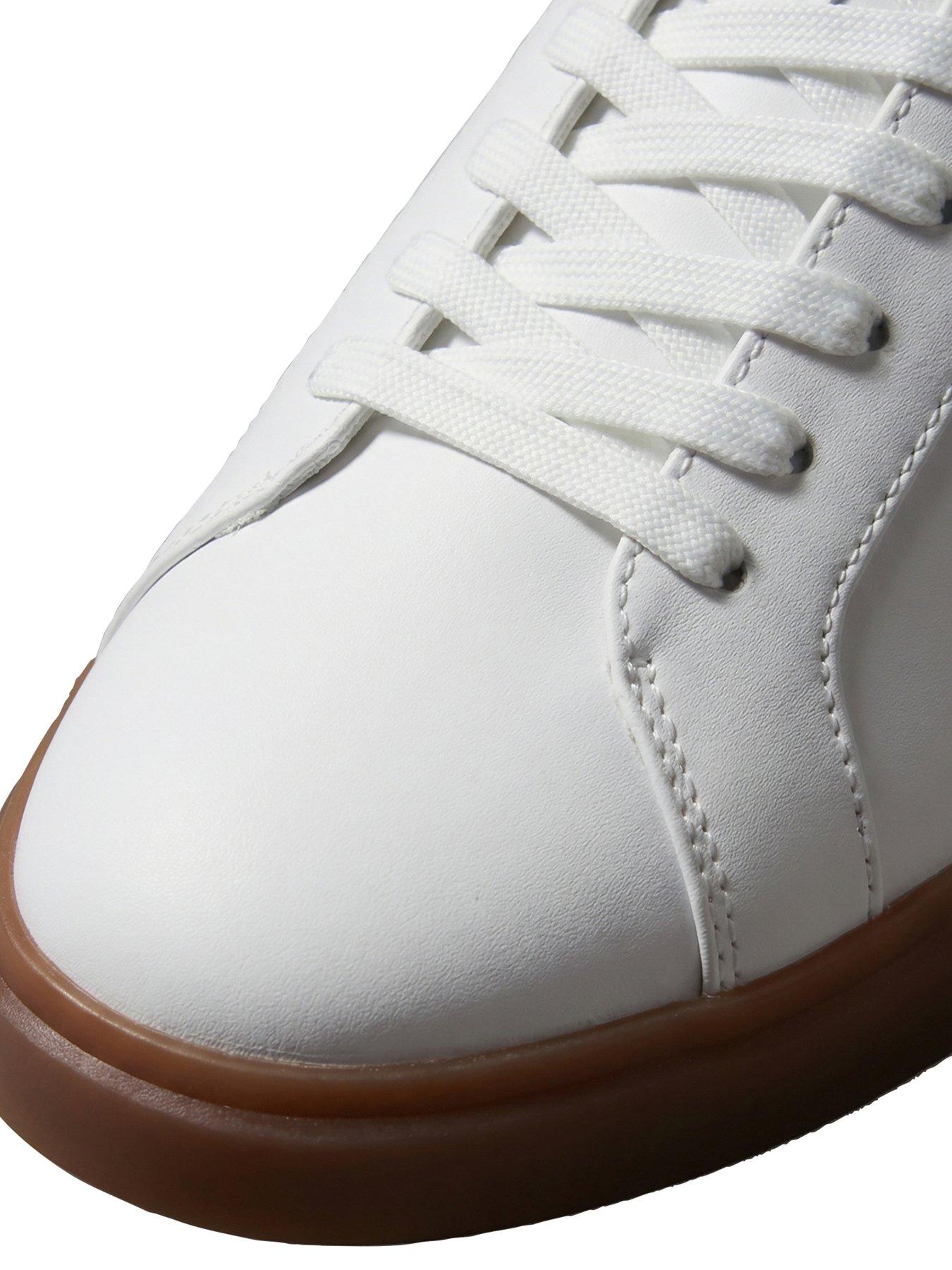 Image 5 of 5 of Calvin Klein Low Profile Gumsole Leather Trainers - White