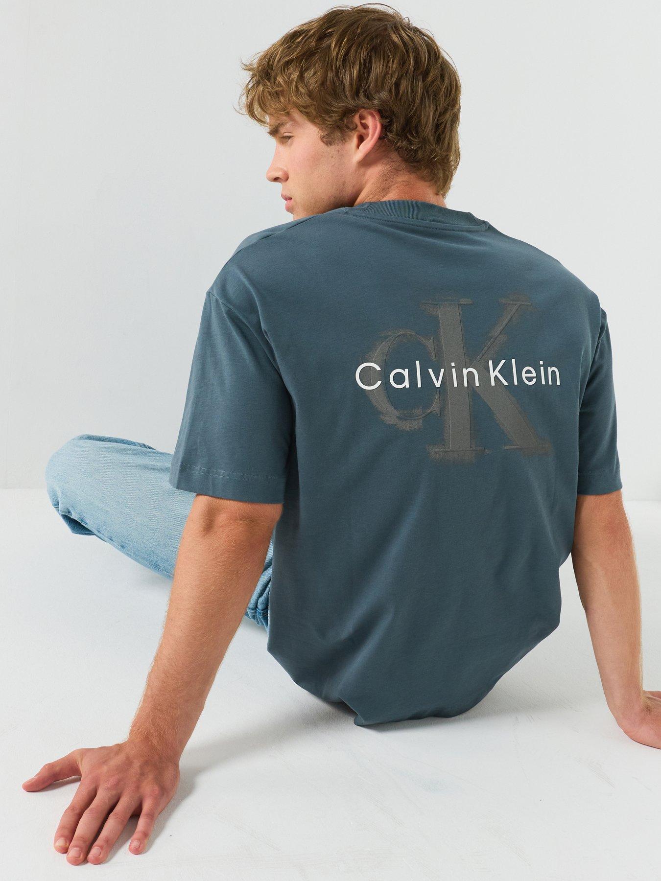 Calvin Klein Jeans Oversized Back Print Monologo T-Shirt - Dark Green