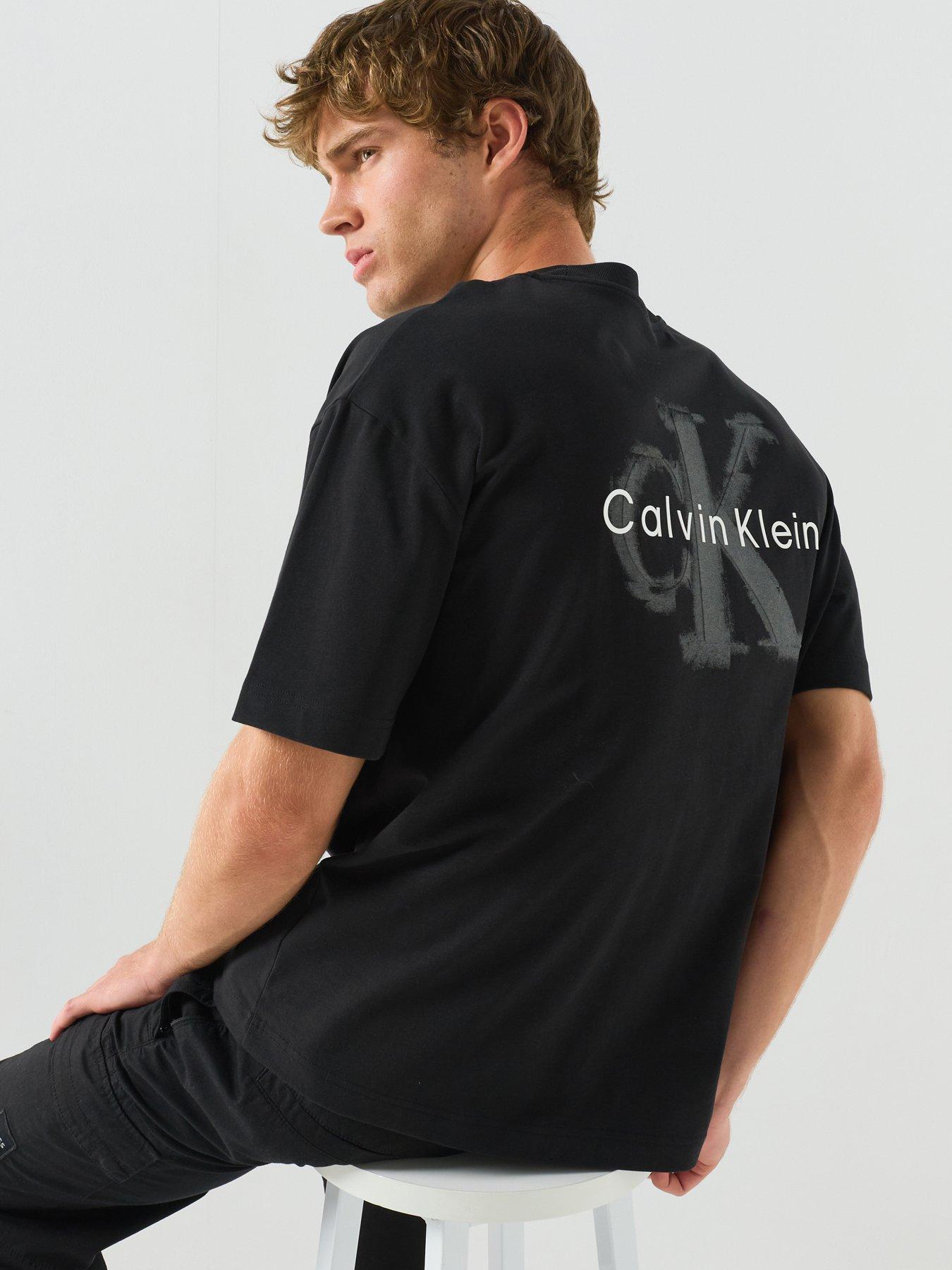Calvin Klein Jeans Oversized Back Print Monologo T-Shirt - Black
