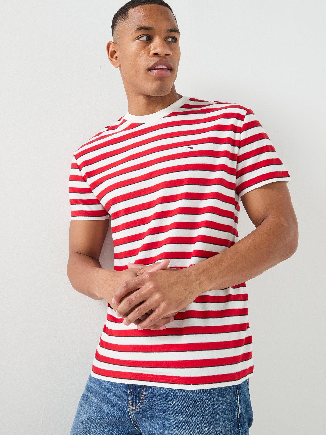 Tommy Jeans Stripe T-Shirt - Red