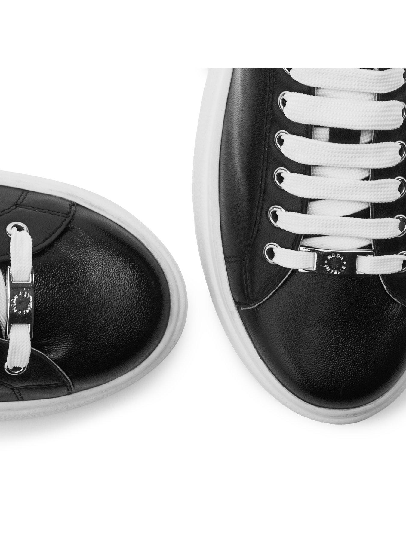 Image 3 of 3 of Moda In Pelle Cherrie Slab Sole Trainer - Black Leather