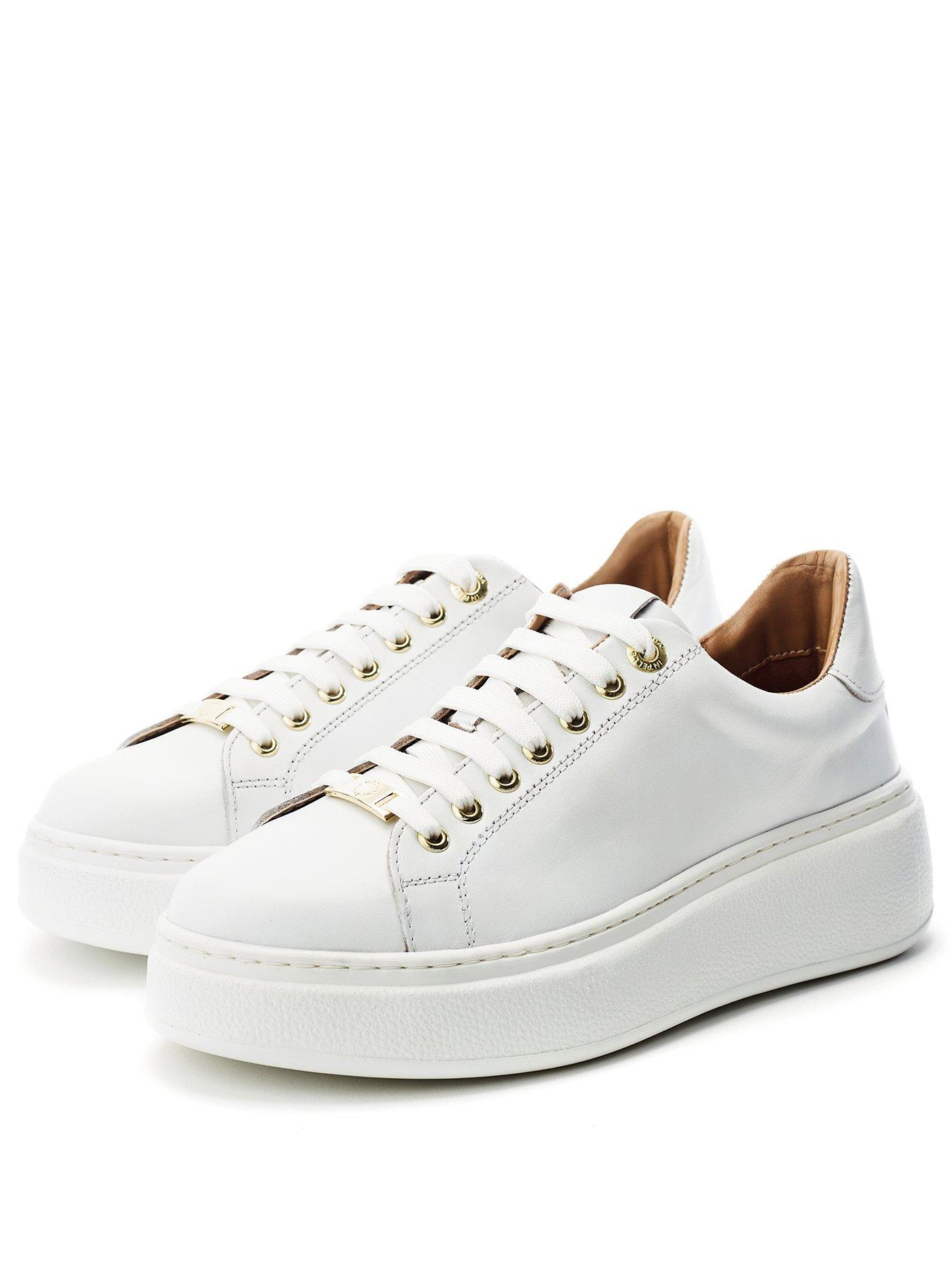 moda-in-pelle-cherrie-white-leather-slab-sole-trainerstillFront
