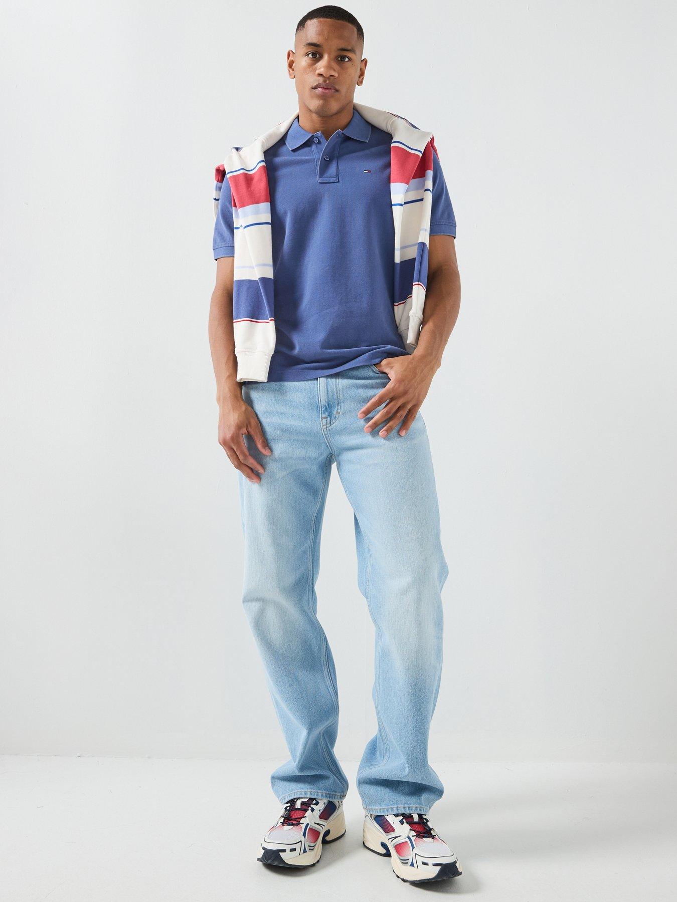 Image 3 of 6 of Tommy Jeans Otis Regular Straight Jeans - Light Blue