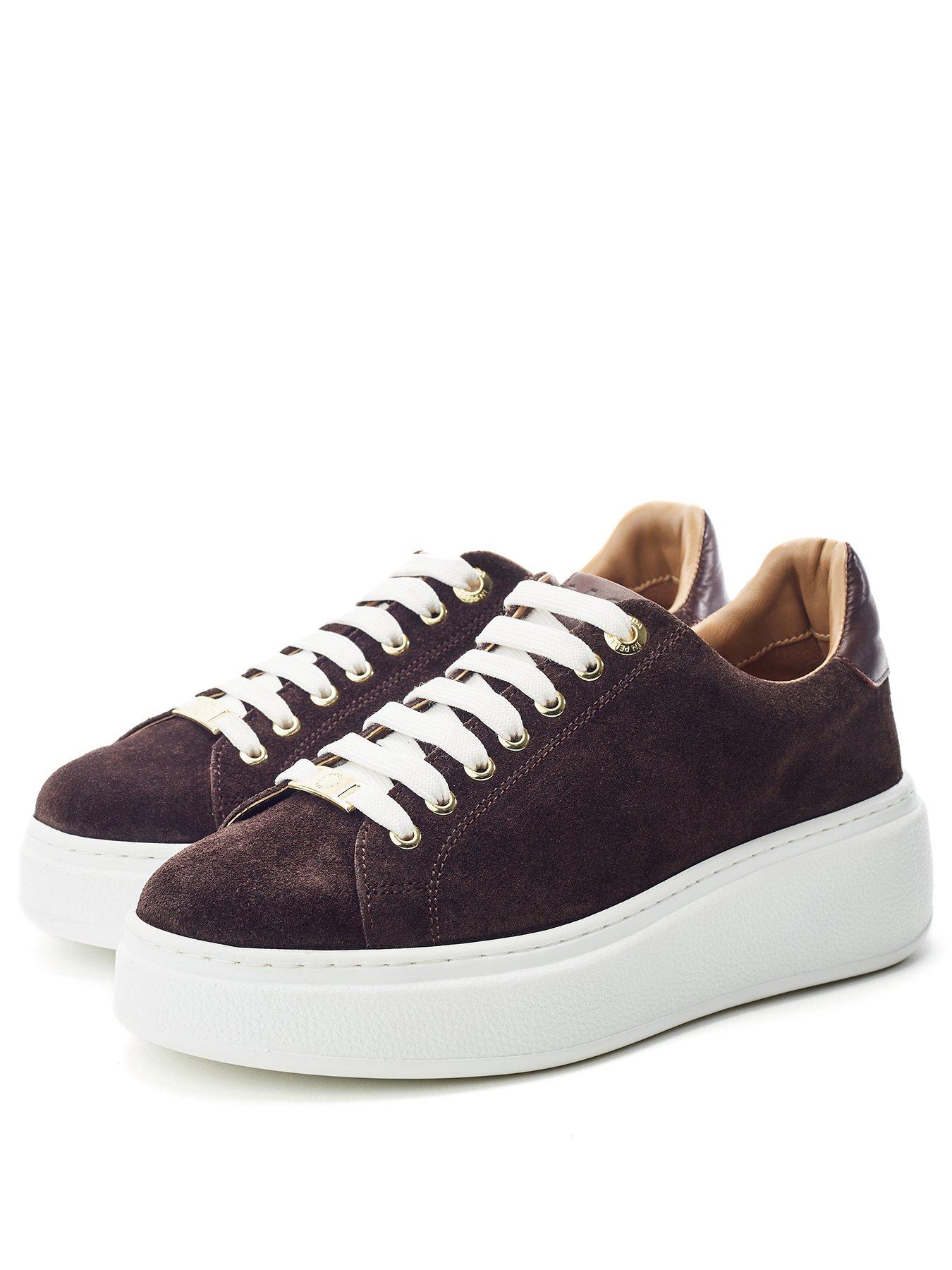 moda-in-pelle-cherrie-brown-suede-slab-sole-trainerstillFront