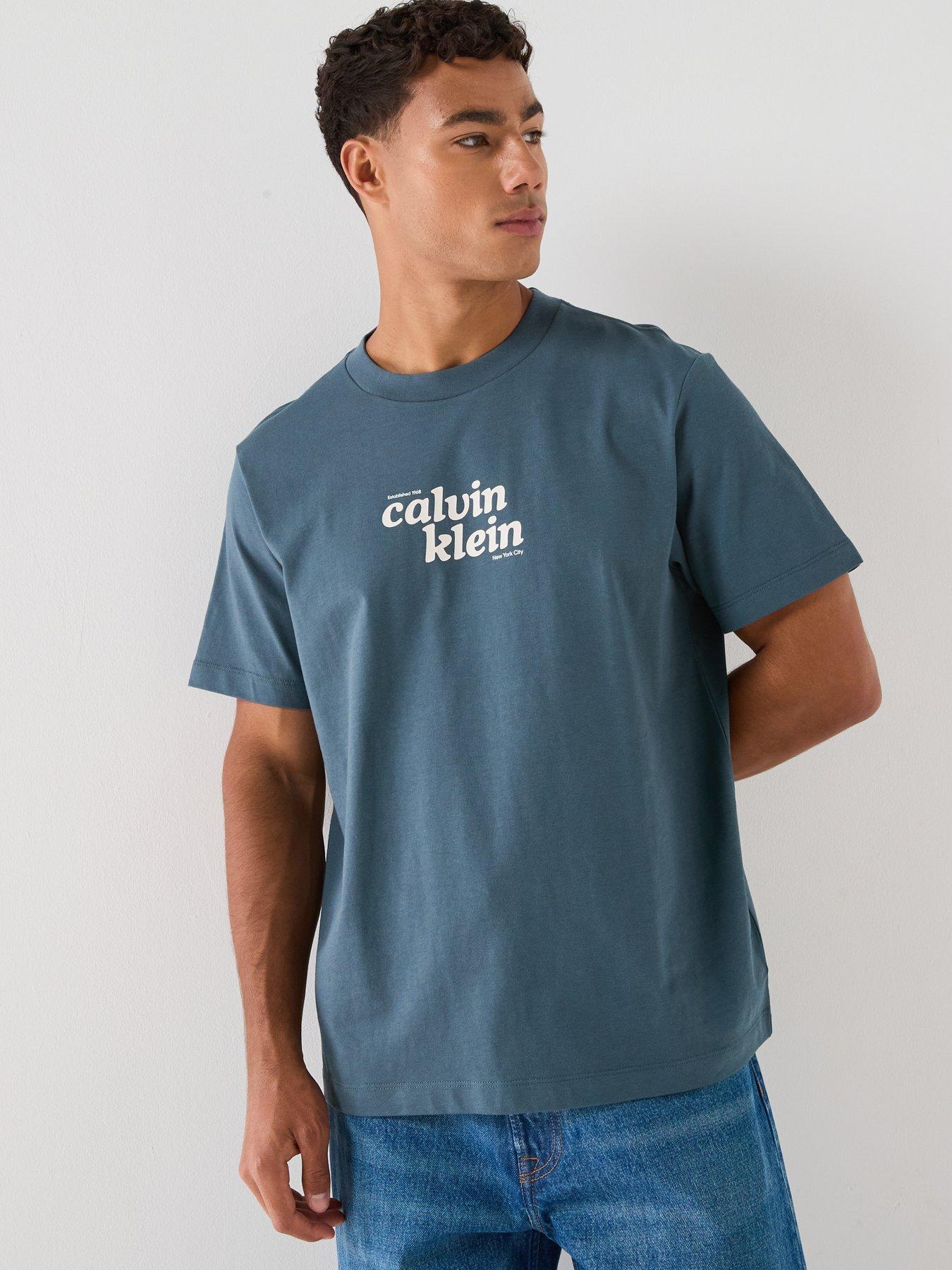 Calvin Klein Jeans Jean Travel Font Graphic T-Shirt - Dark Green