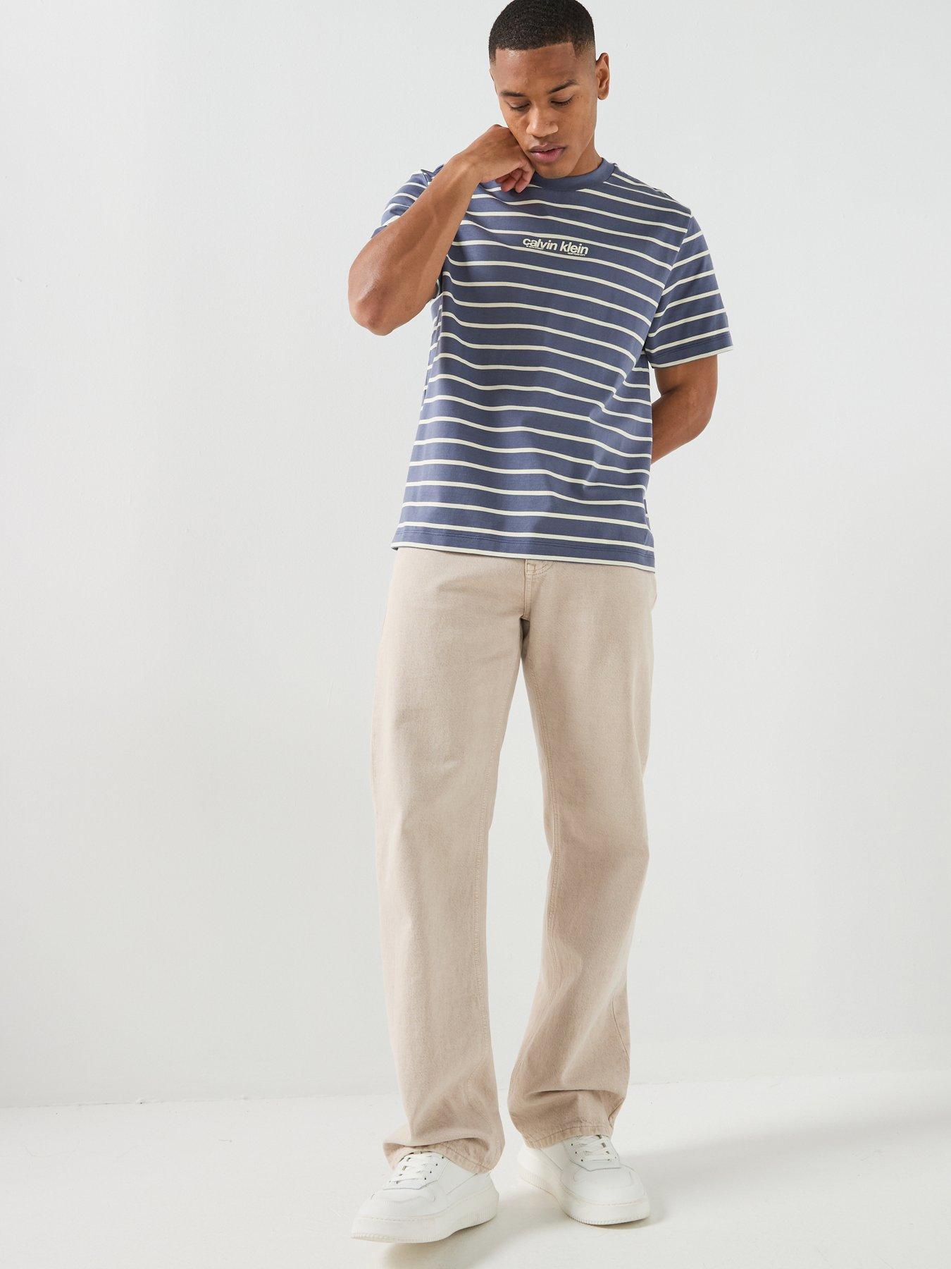 Image 3 of 5 of Calvin Klein Jeans Easy Stripe T-Shirt - Navy