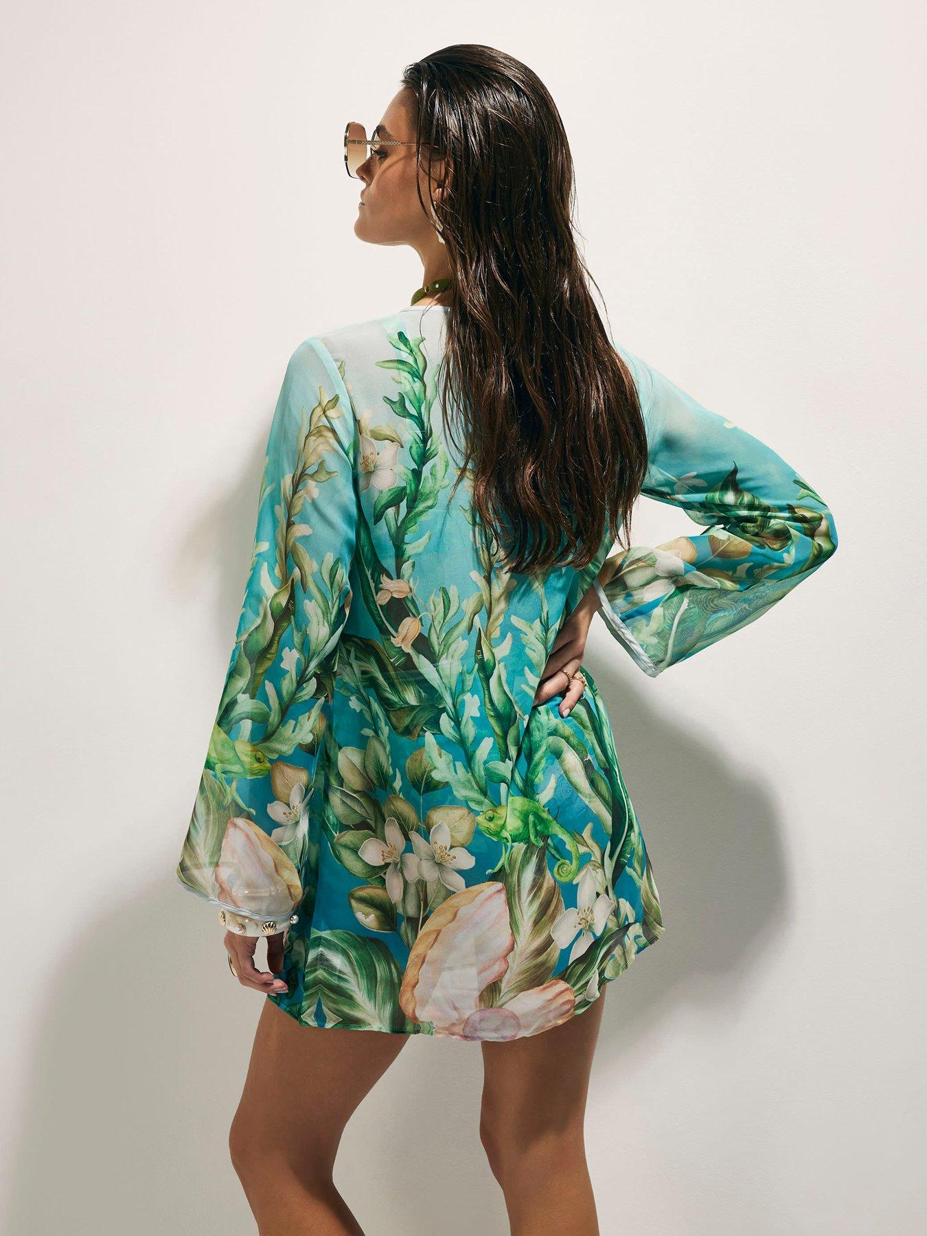 Image 2 of 4 of River Island Lotus Tunic - Blue