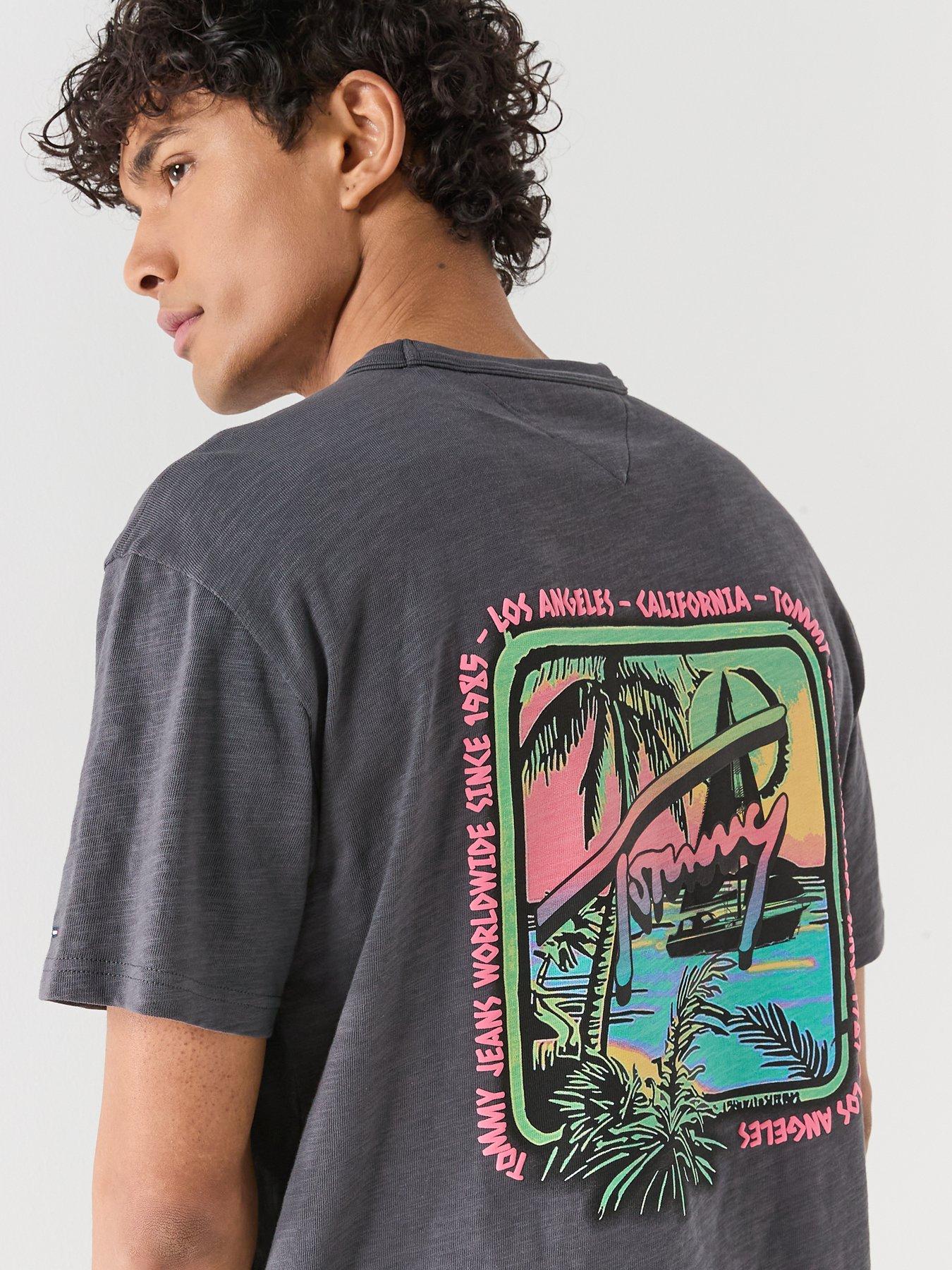 Image 4 of 6 of Tommy Jeans Relaxed Novelty Back Graphic T-Shirt - Black