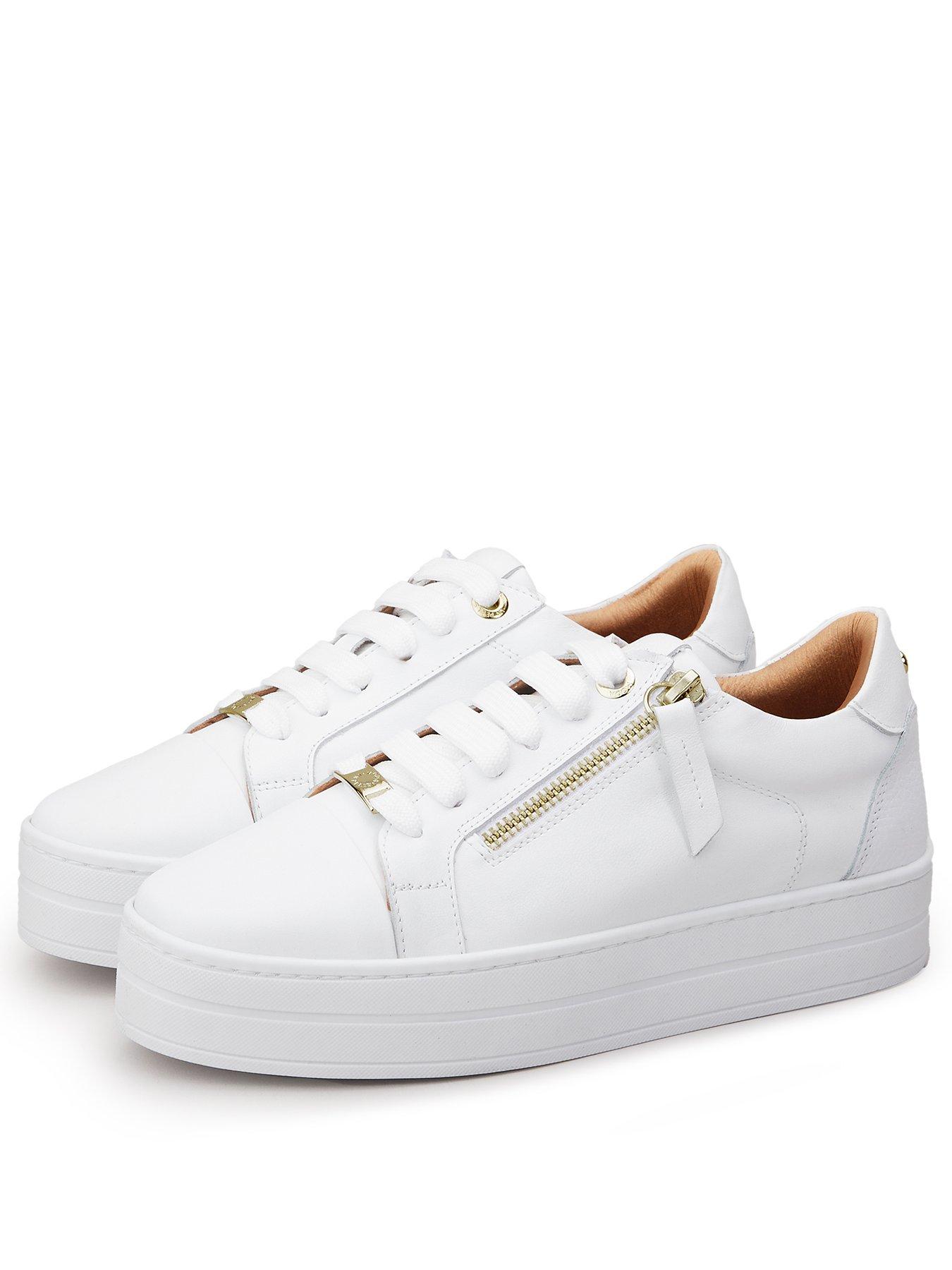 moda-in-pelle-abbee-white-leather-slab-sole-lace-up-trainer-with-zipstillFront