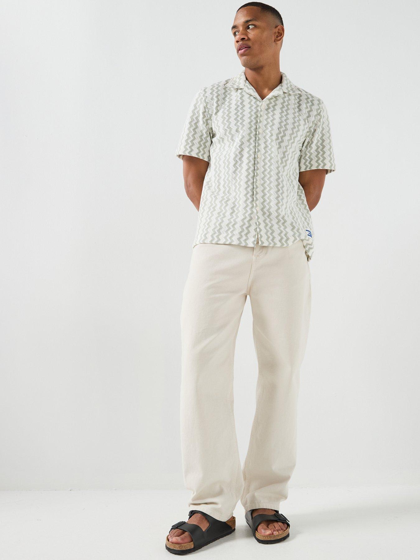 Image 3 of 6 of Tommy Jeans Club Textured Short Sleeve Shirt - Light Green