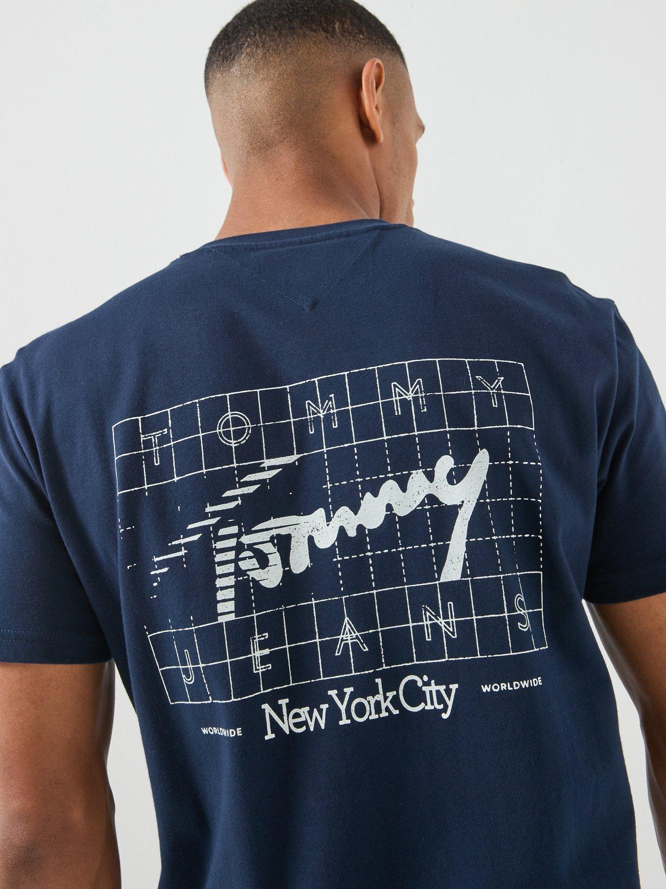 Image 5 of 6 of Tommy Jeans City Signature Back Graphic T-Shirt - Navy
