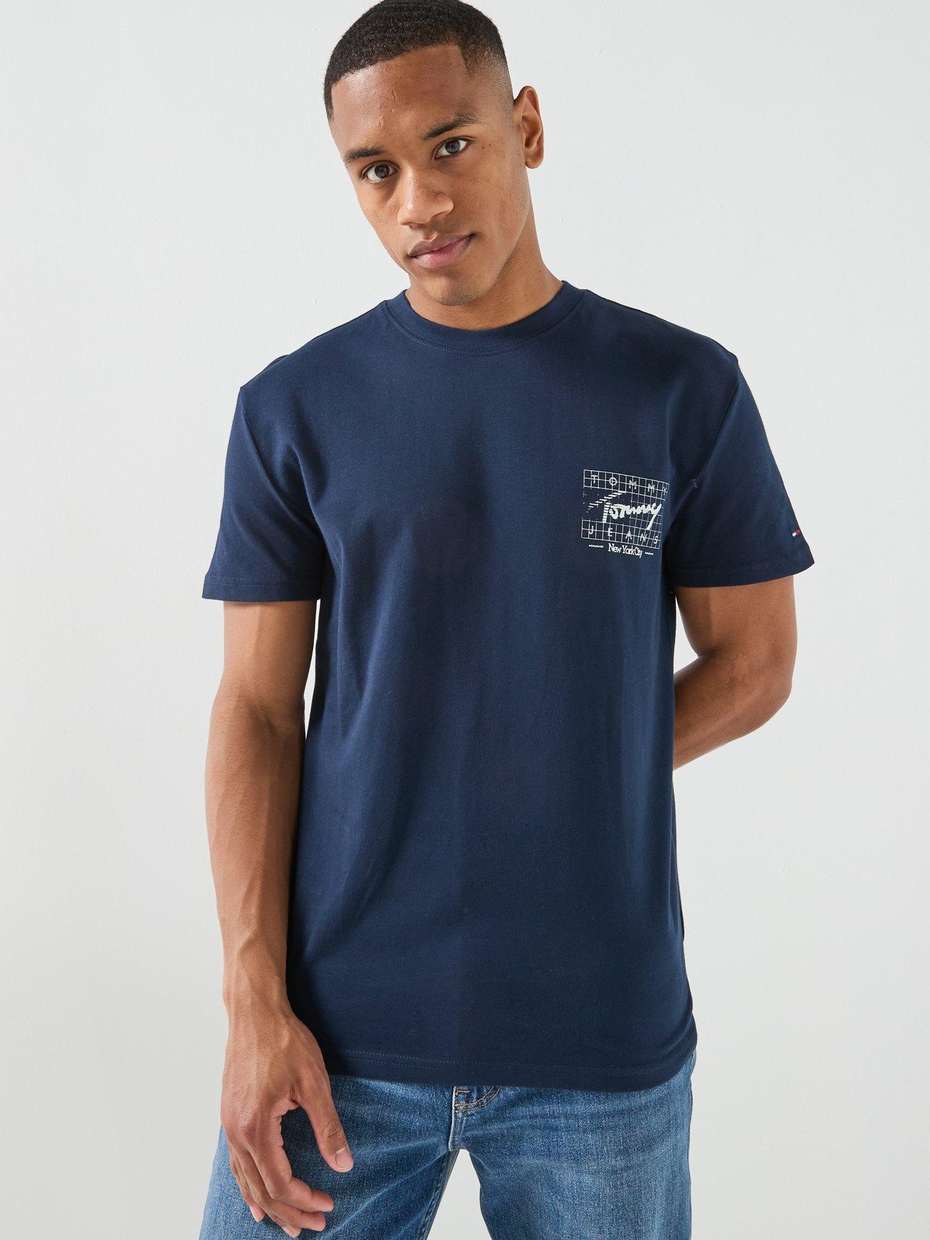 Image 6 of 6 of Tommy Jeans City Signature Back Graphic T-Shirt - Navy
