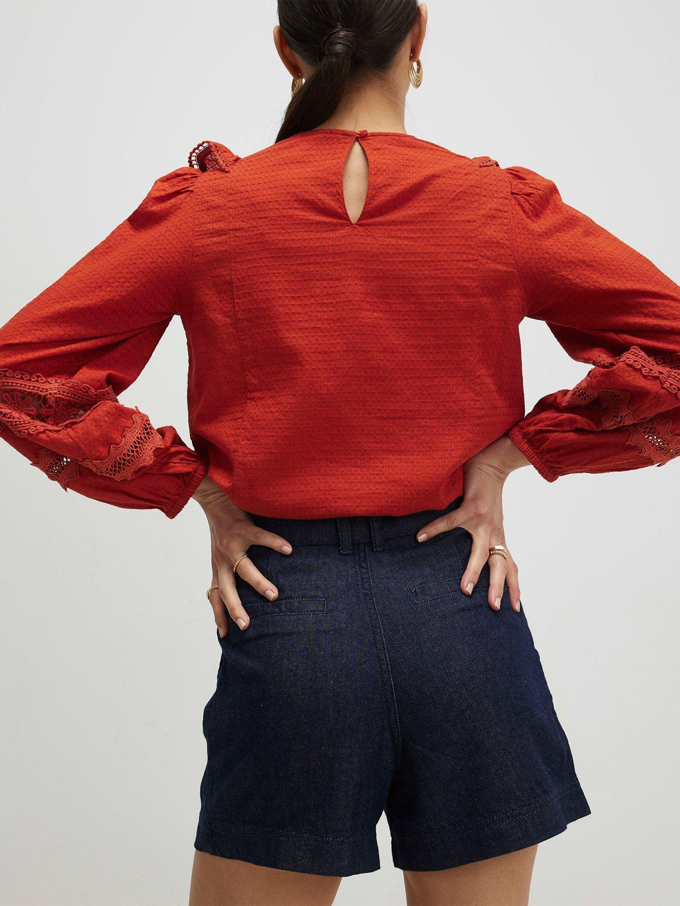 Image 2 of 4 of River Island Tailored Longline Shorts - Blue