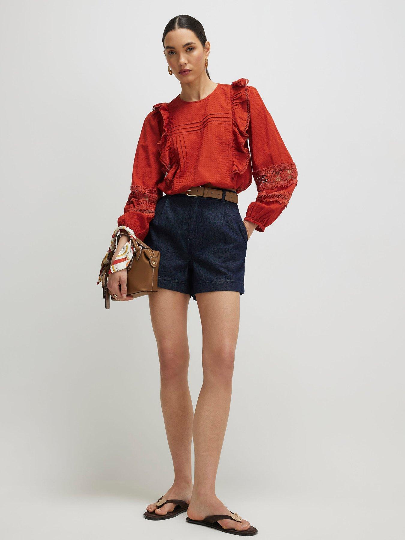 Image 3 of 4 of River Island Tailored Longline Shorts - Blue