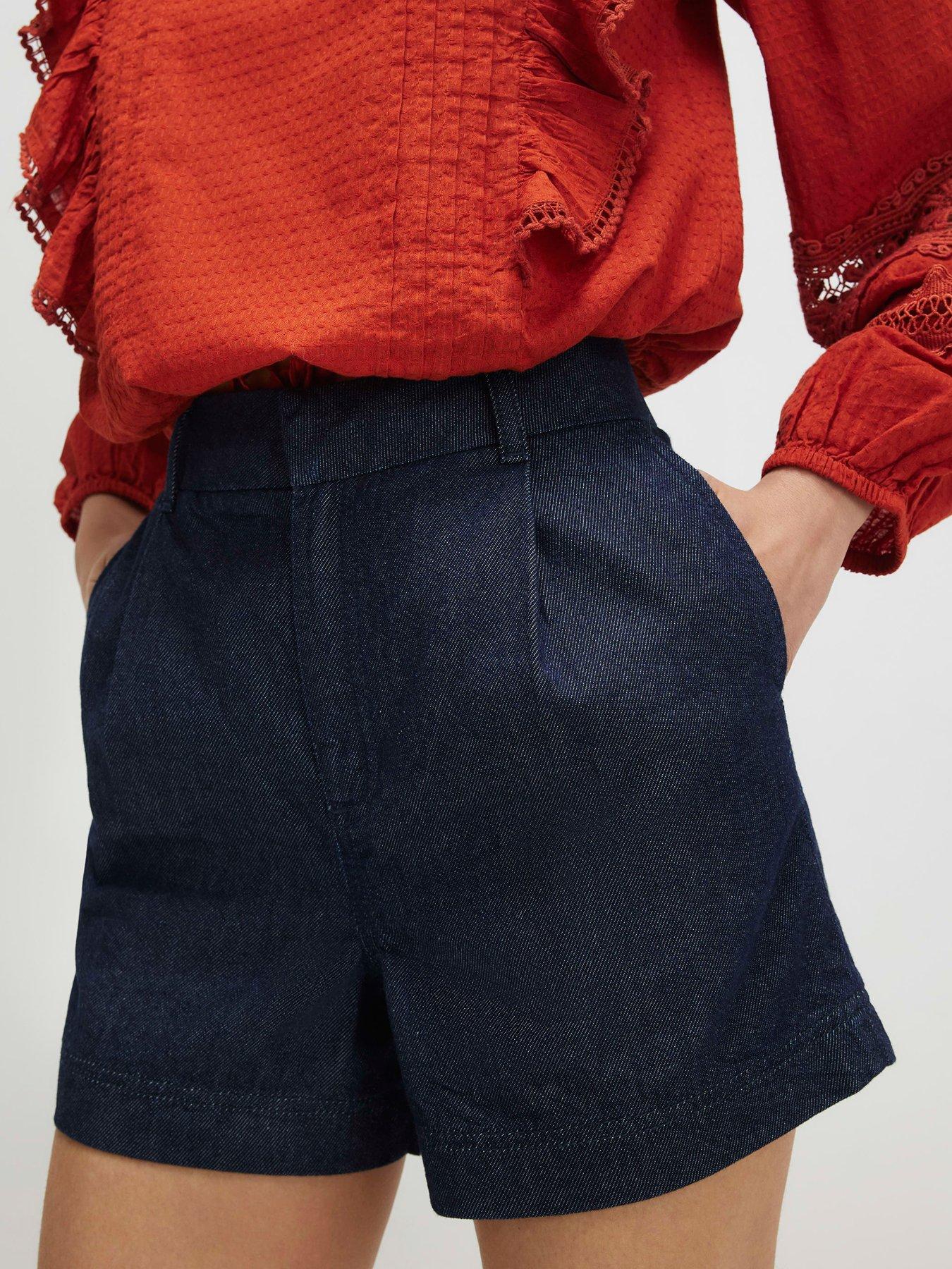 Image 4 of 4 of River Island Tailored Longline Shorts - Blue