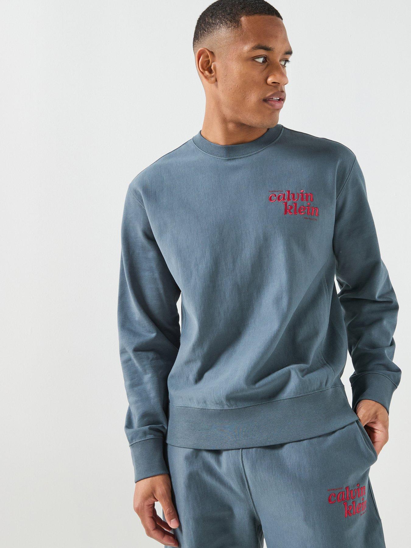 Calvin Klein Jeans Premium Terry Crew Sweatshirt - Dark Green