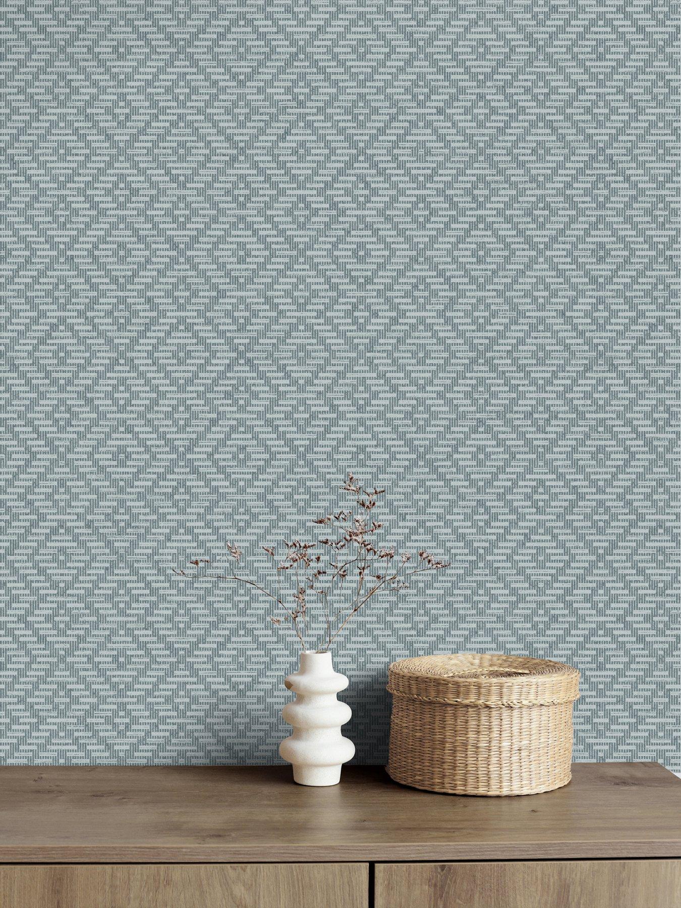 The Very Collection Diamond Weave-Abyss Blue Wallpaper