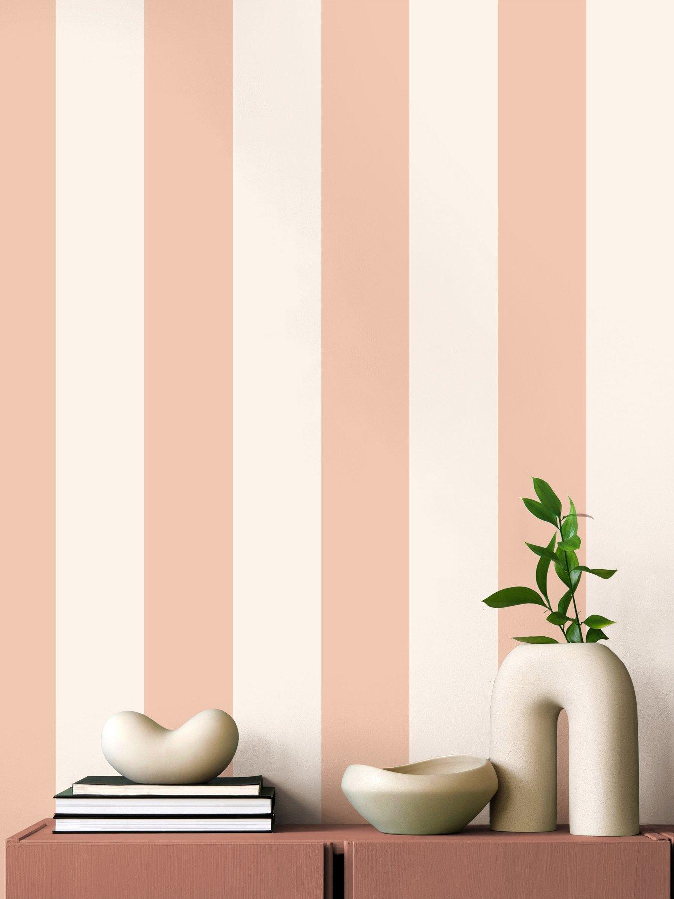 The Very Collection Stripe - Coral Wallpaper