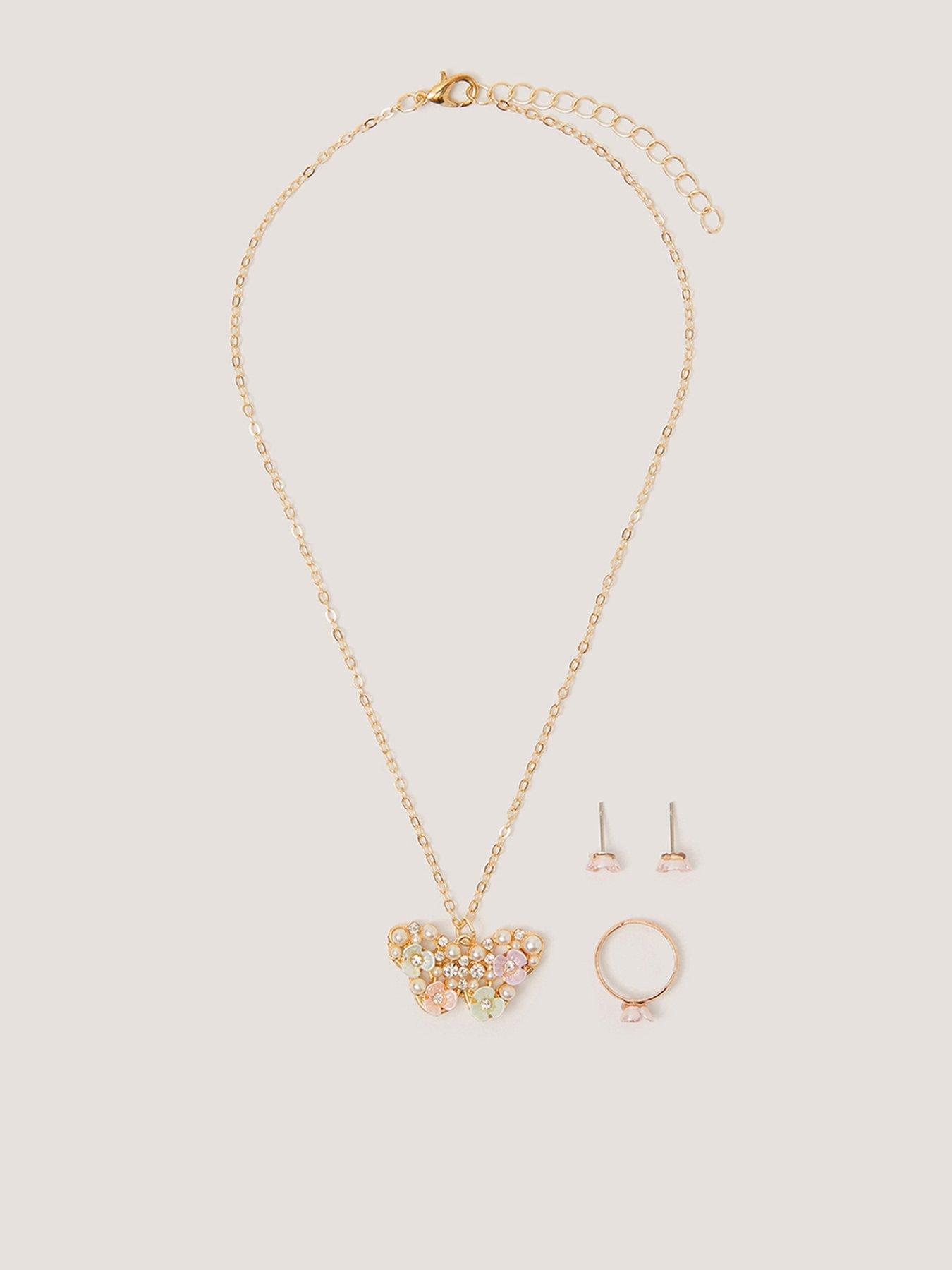 Image 1 of 2 of Monsoon Girls Butterfly Flower Jewel Set - Multi