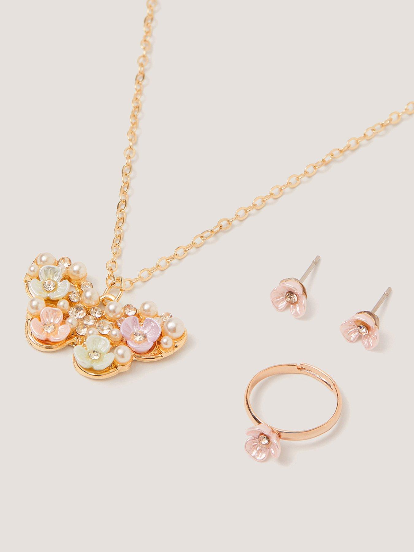Image 2 of 2 of Monsoon Girls Butterfly Flower Jewel Set - Multi