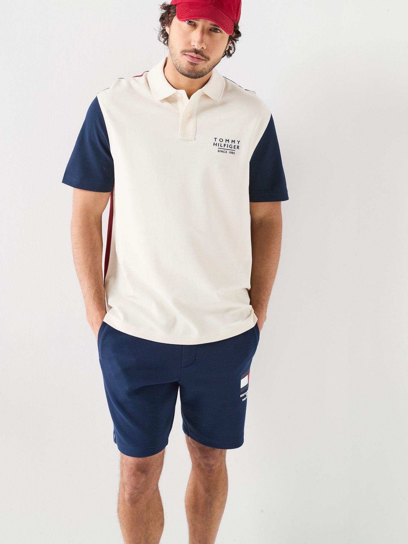 Tommy Hilfiger Americana Colourbock Regular Fit Polo Shirt - Off White